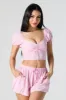 Floral Print Milkmaid Crop Top sold by Urban Planet