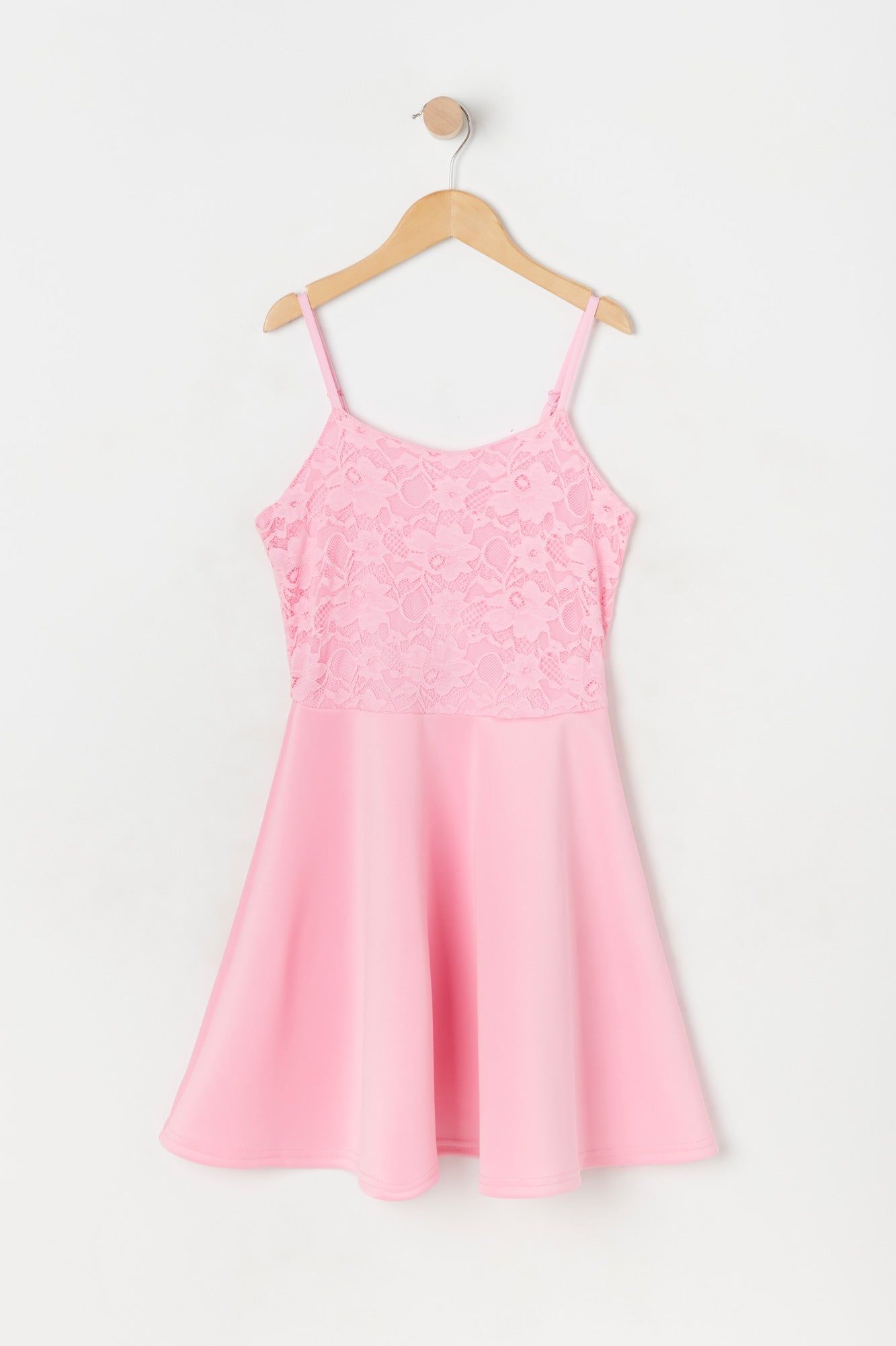 Robe-camisole rose à jupe virevoltante et haut en dentelle pour fille sold by Urban Planet