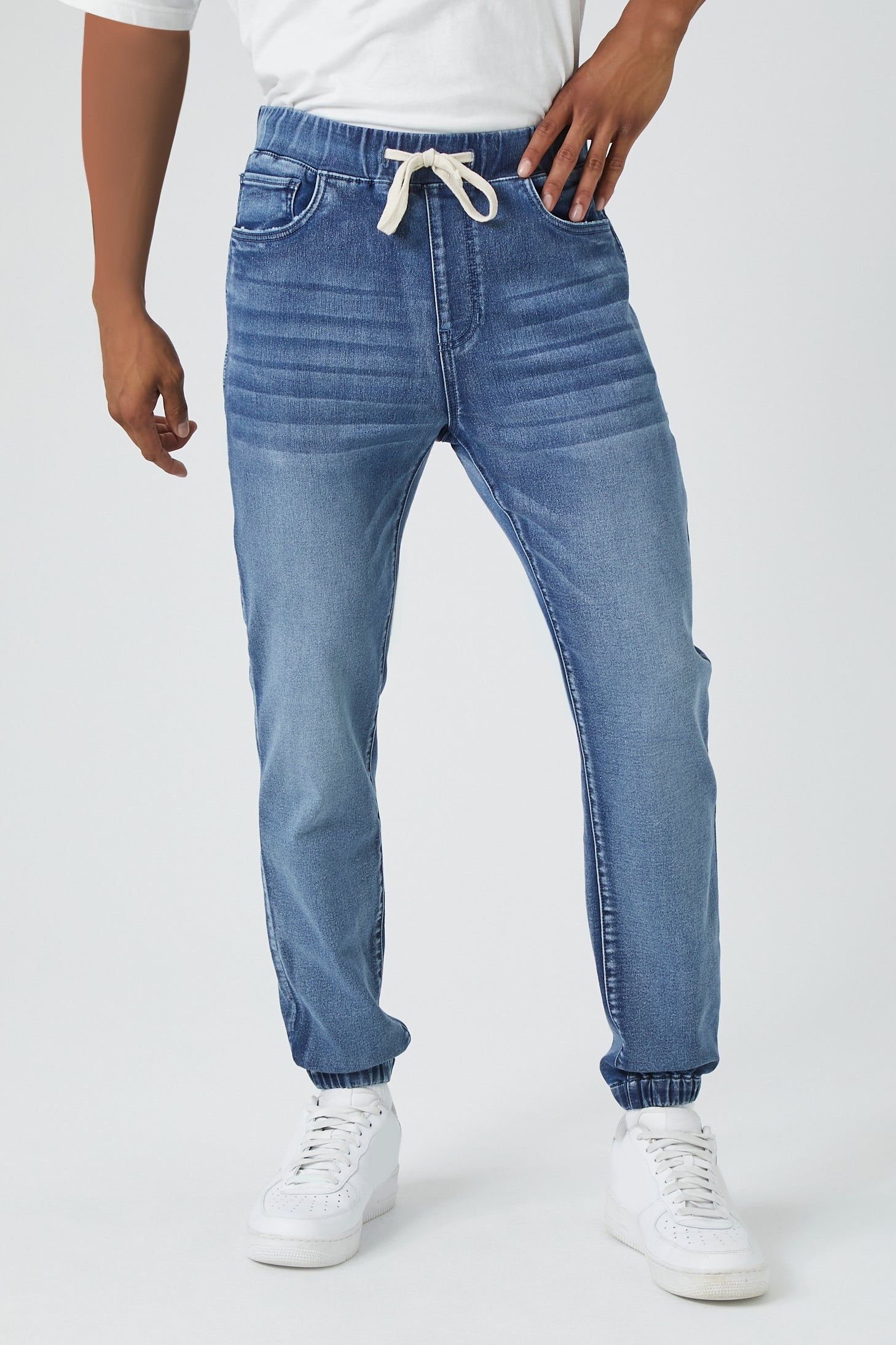 Denim Drawstring Jogger sold by Urban Planet