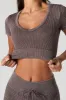T-shirt Active côtelé sans couture à encolure en V sold by Urban Planet