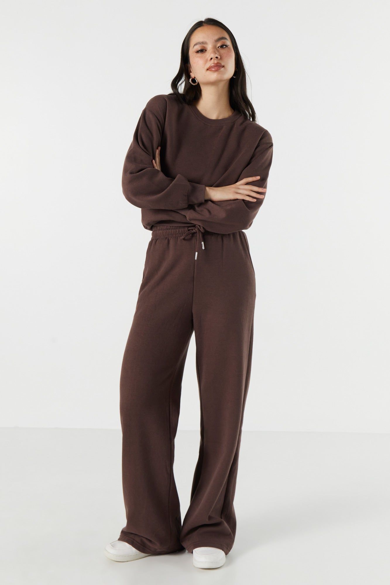 Pantalon à jambe large en molleton sold by Urban Planet product image thumbnail 9