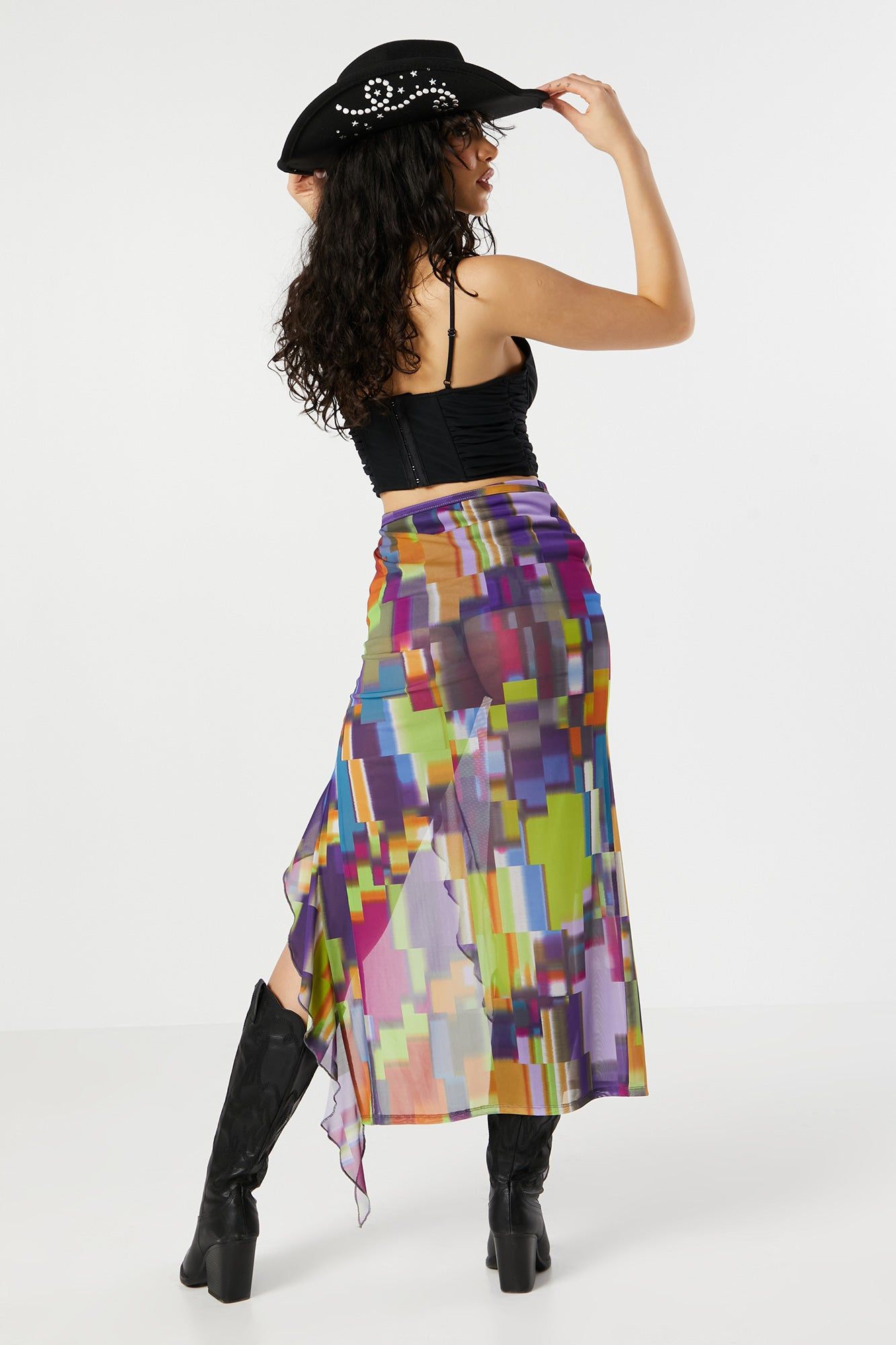 Ruffle Slit Maxi Skirt sold by Urban Planet product image thumbnail 2