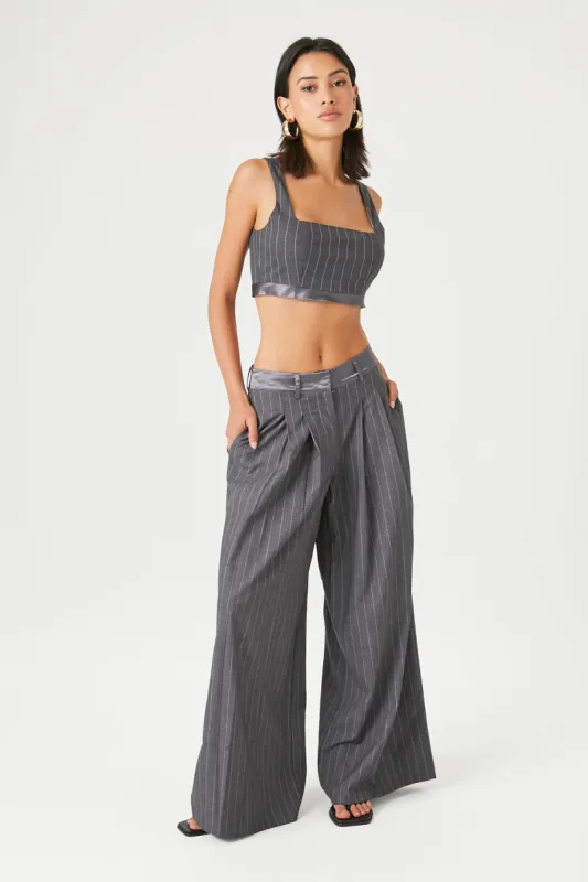 Pinstriped Wide Leg Trouser sold by Urban Planet