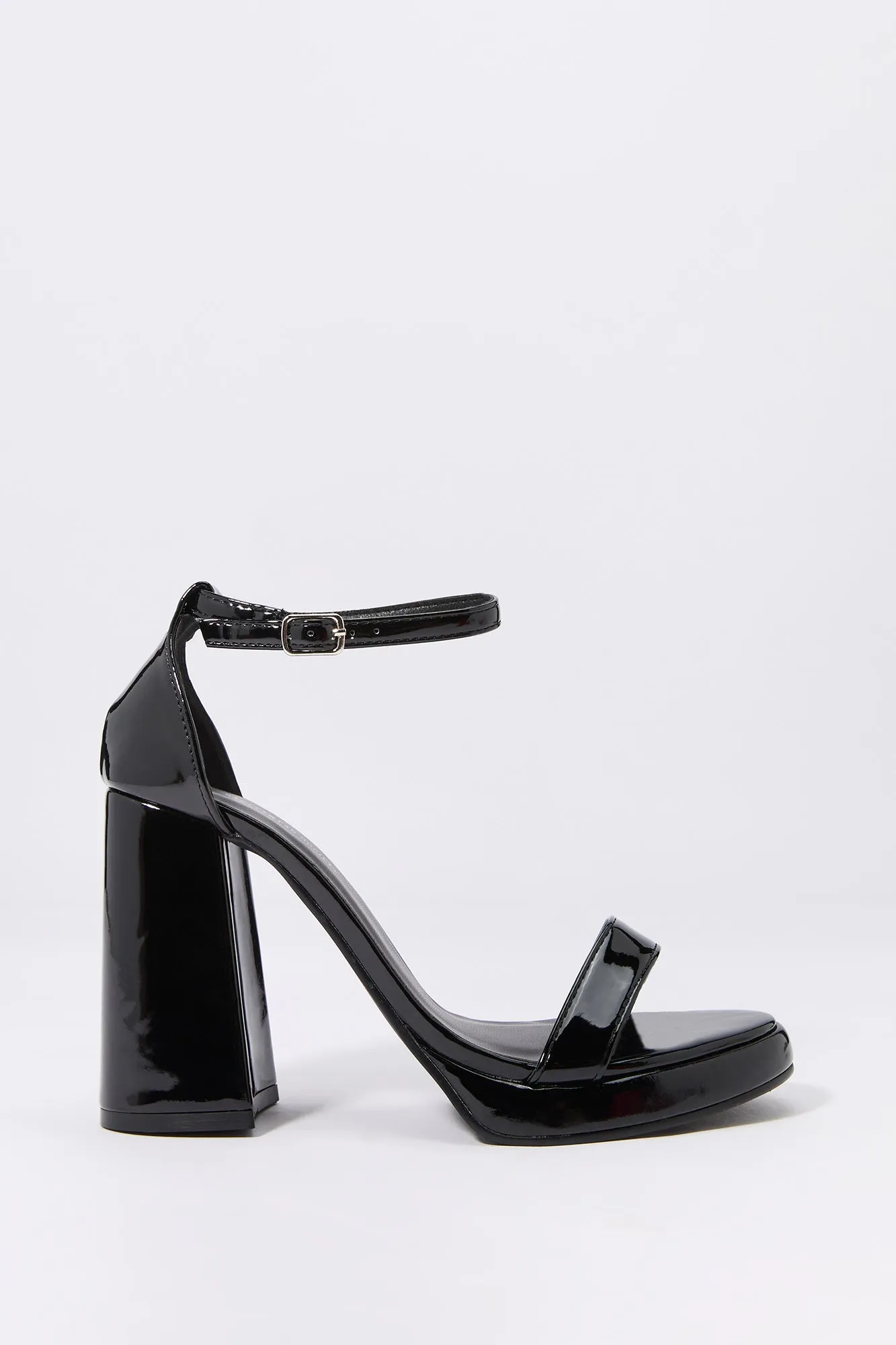 Faux Patent Leather Open Toe Platform Heel sold by Urban Planet product image thumbnail 5