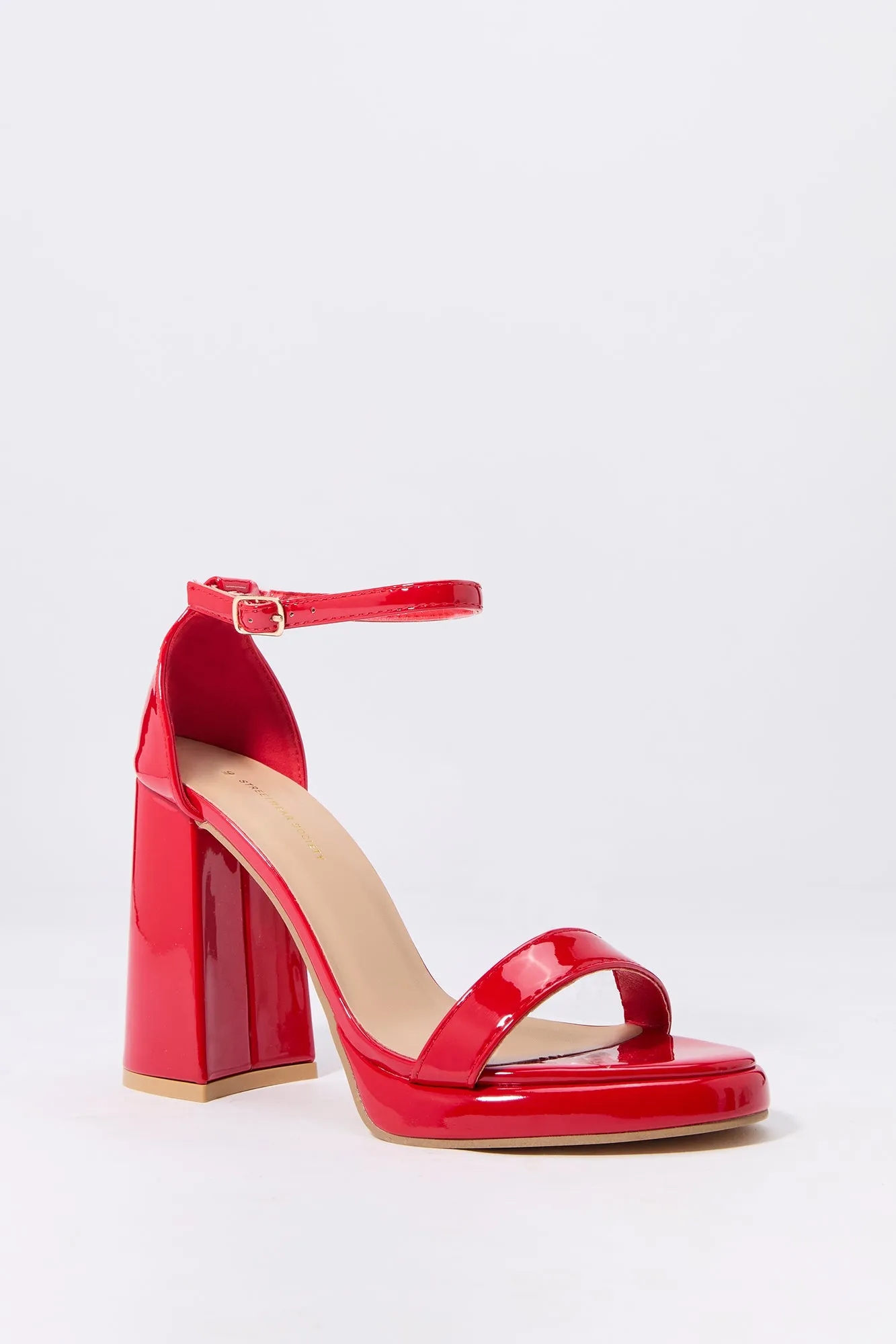 Faux Patent Leather Open Toe Platform Heel sold by Urban Planet product image thumbnail 2
