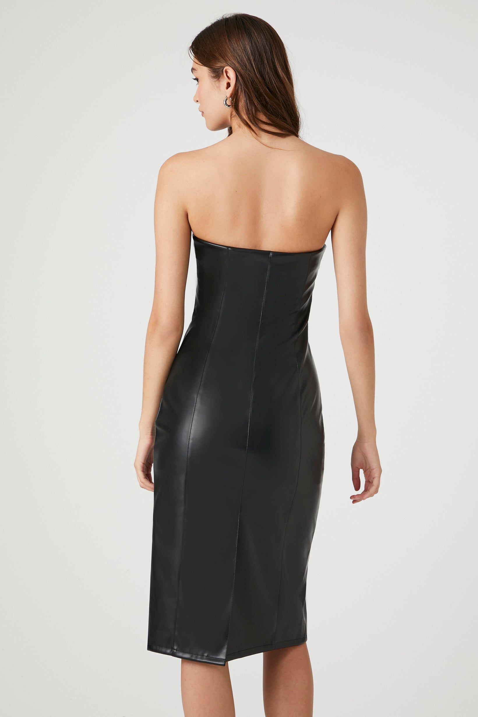 Robe midi en similicuir avec fermeture à glissière sold by Urban Planet product image thumbnail 2