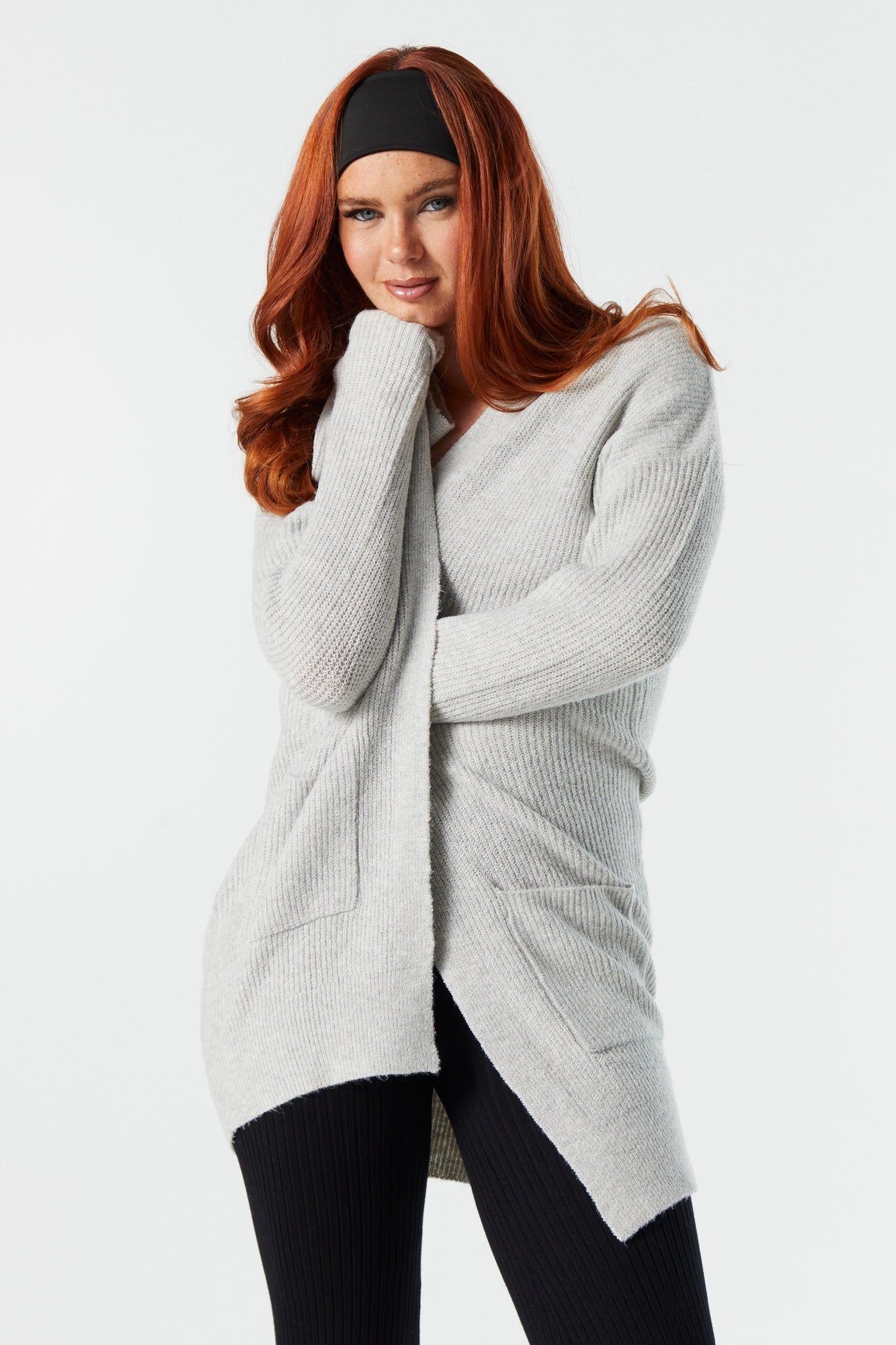Open Front Knit Cardigan sold by Urban Planet product image thumbnail 5