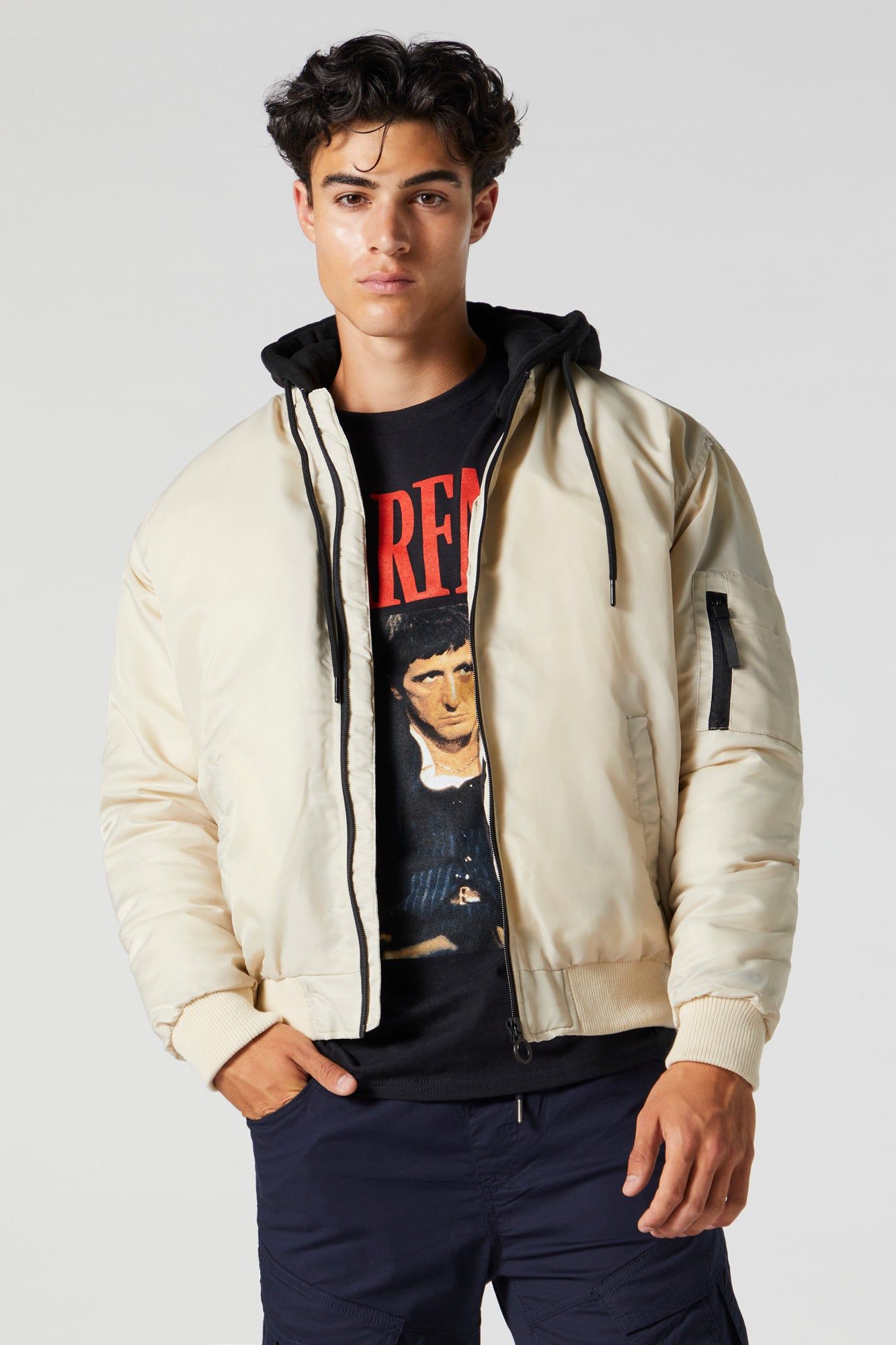 Nylon Hooded Bomber Jacket sold by Urban Planet product image thumbnail 19