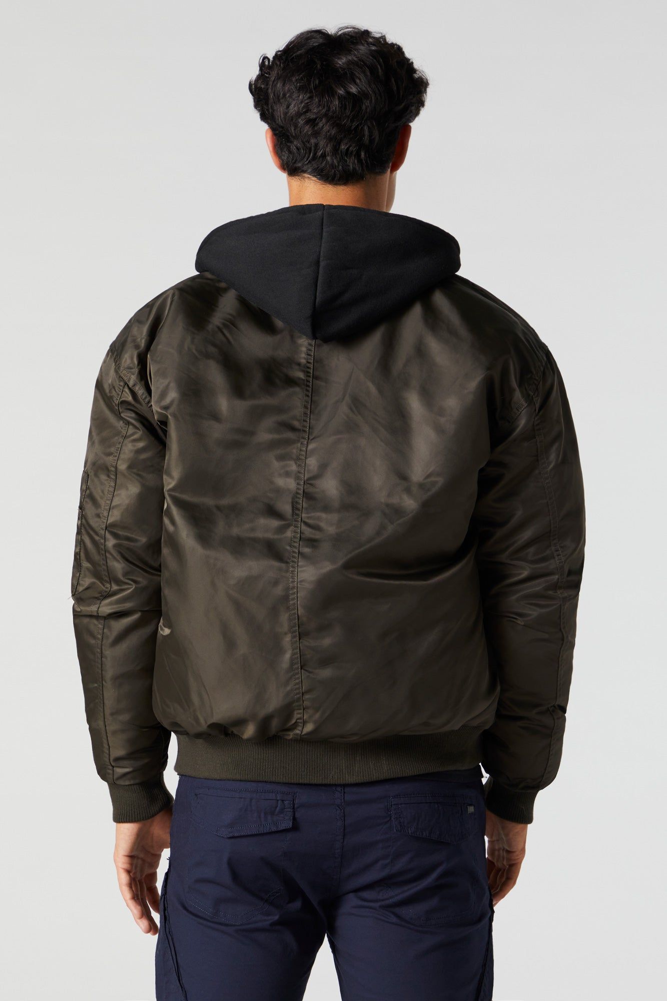 Nylon Hooded Bomber Jacket sold by Urban Planet product image thumbnail 4