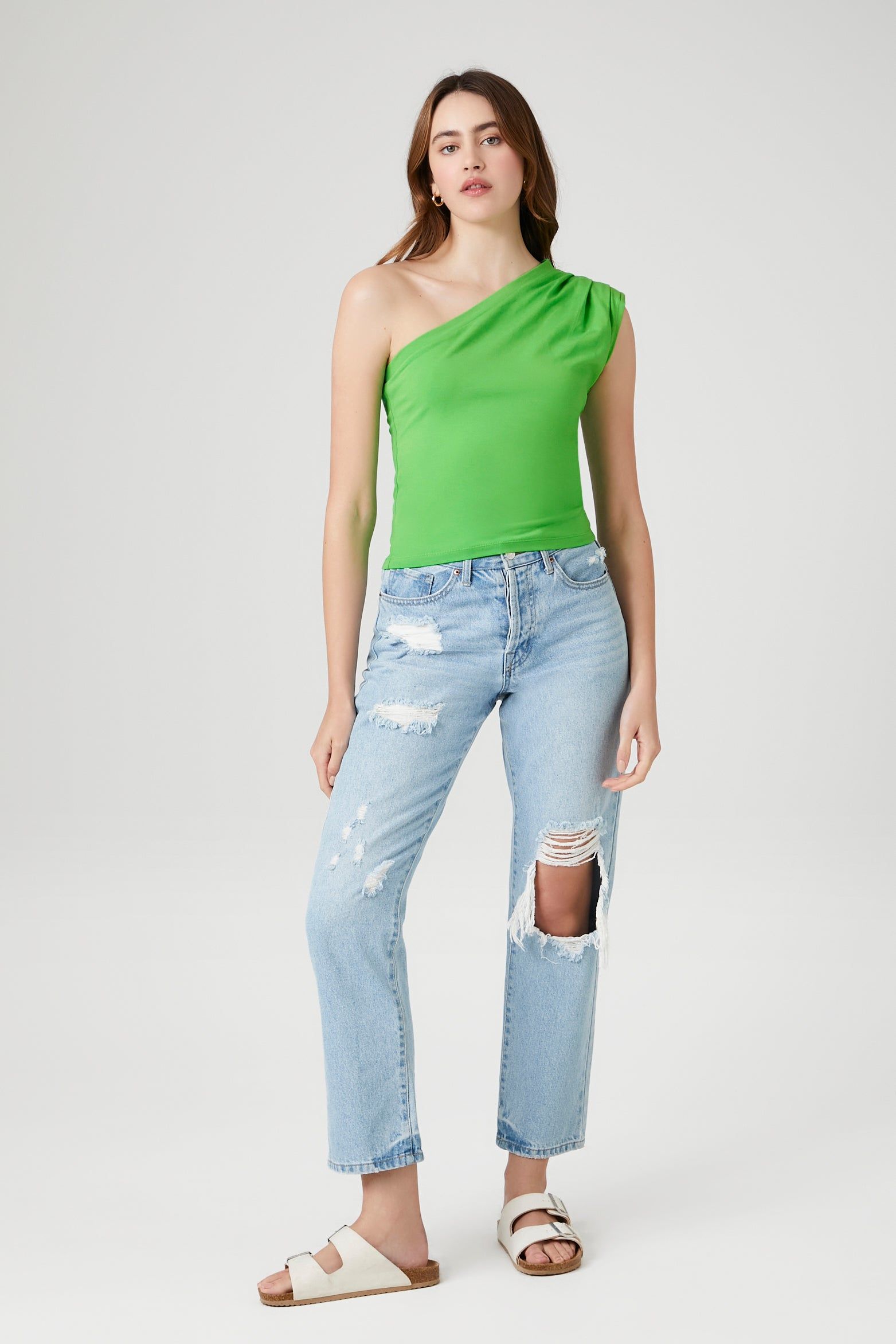 Haut ruché à épaule unique sold by Urban Planet product image thumbnail 4