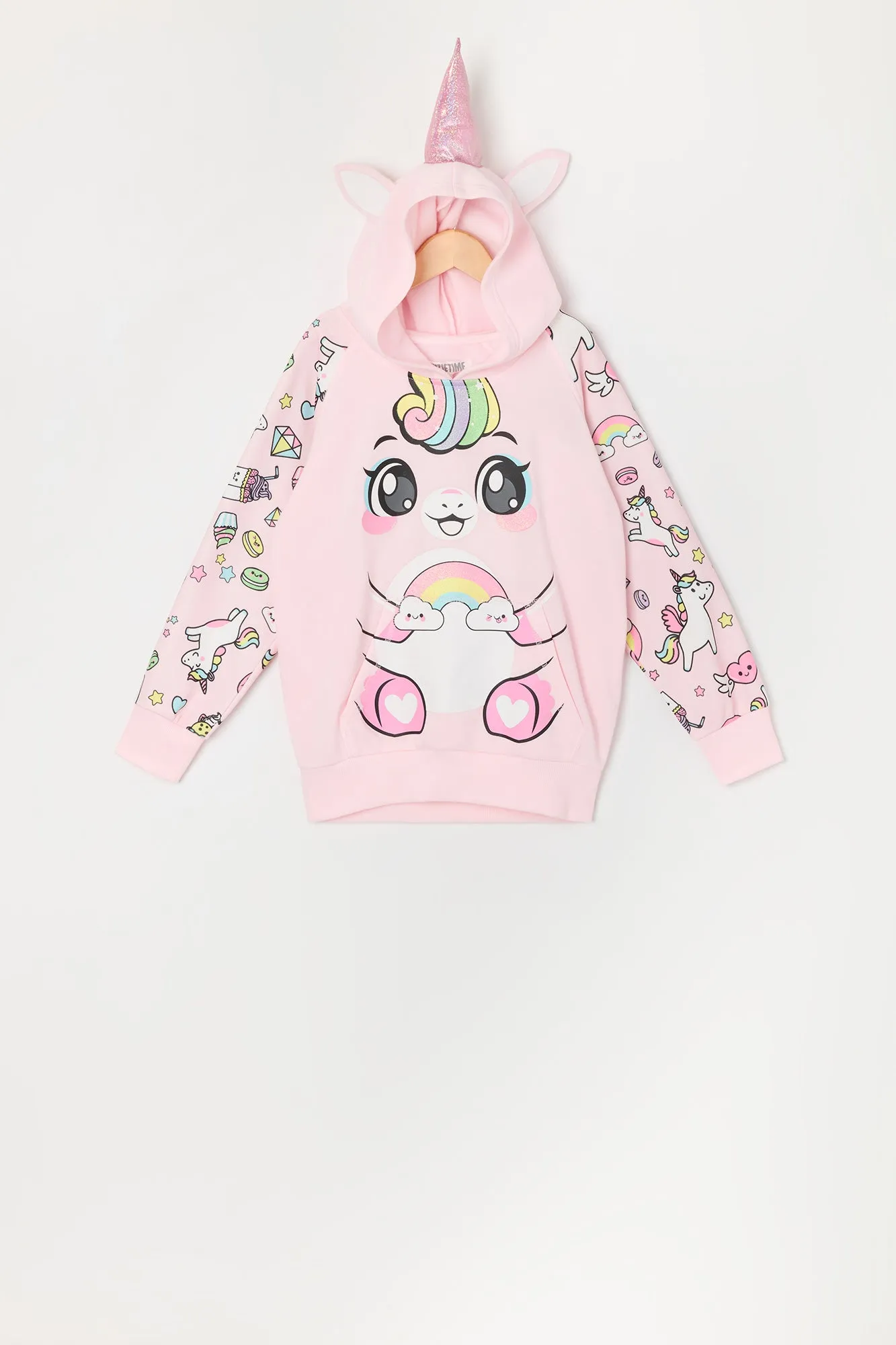 Haut à capuchon avec imprimé Licorne pour fille sold by Urban Planet