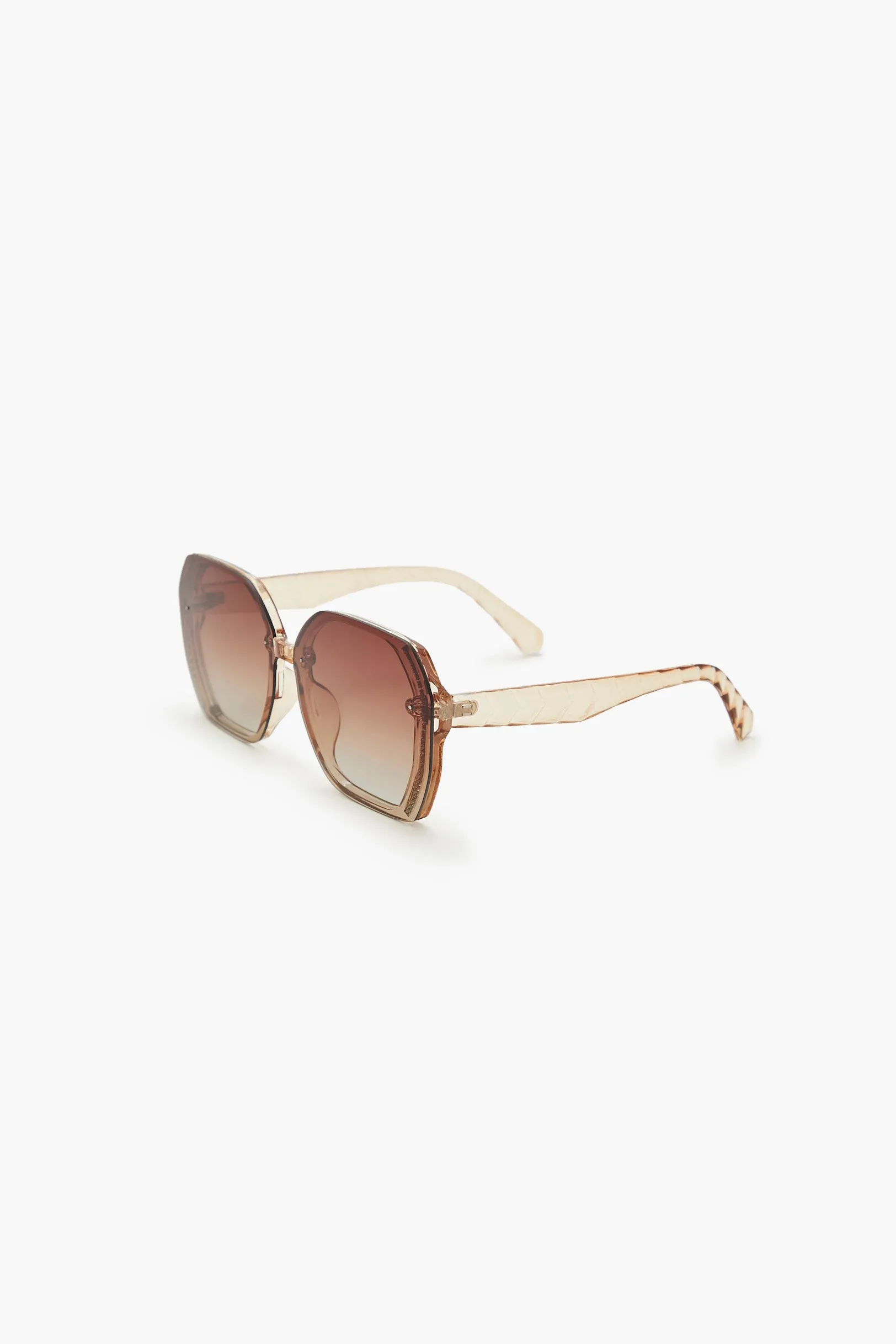Ribbed Square Sunglasses sold by Urban Planet product image thumbnail 2