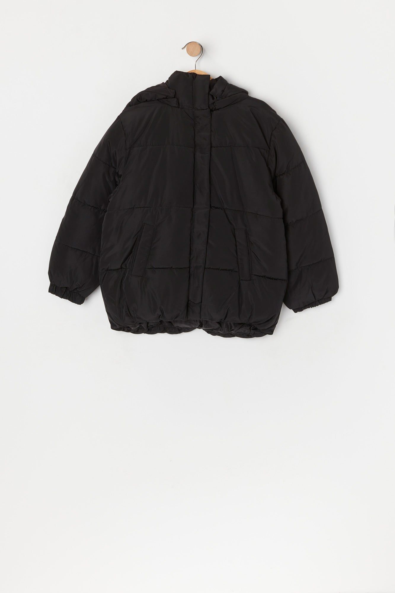 Girls Hooded Puffer Jacket sold by Urban Planet