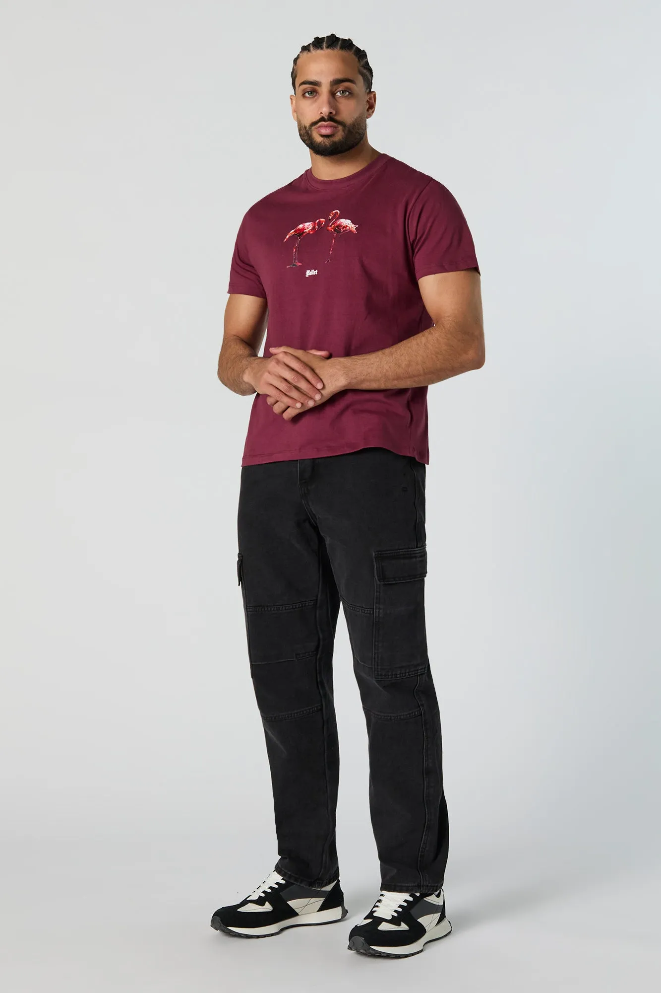 Flamingo Ballet Graphic T-Shirt sold by Urban Planet product image thumbnail 2