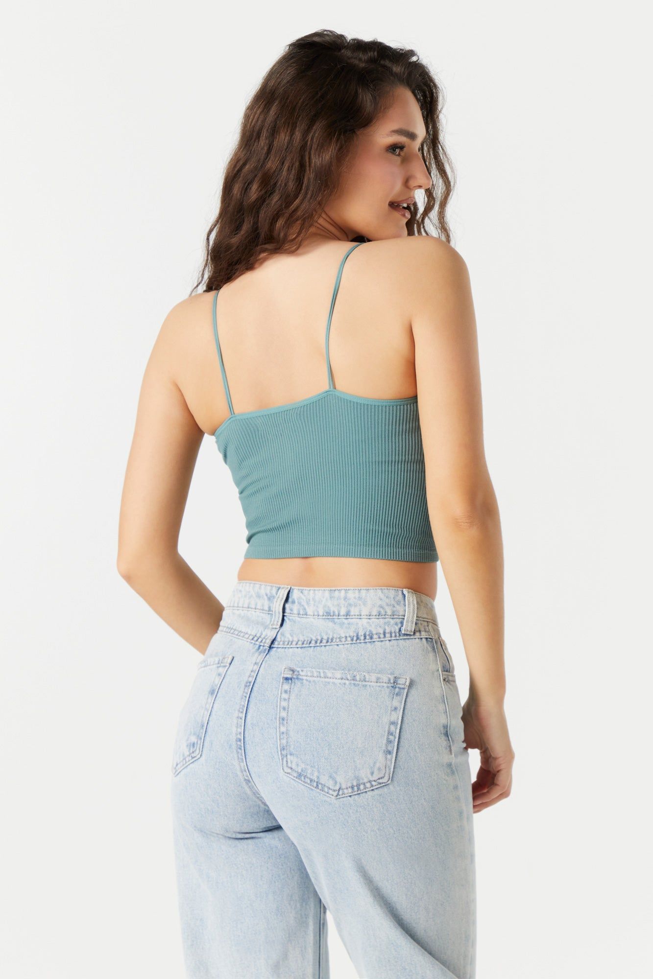 Ribbed Double Strap Skimmer Tank sold by Urban Planet product image thumbnail 2