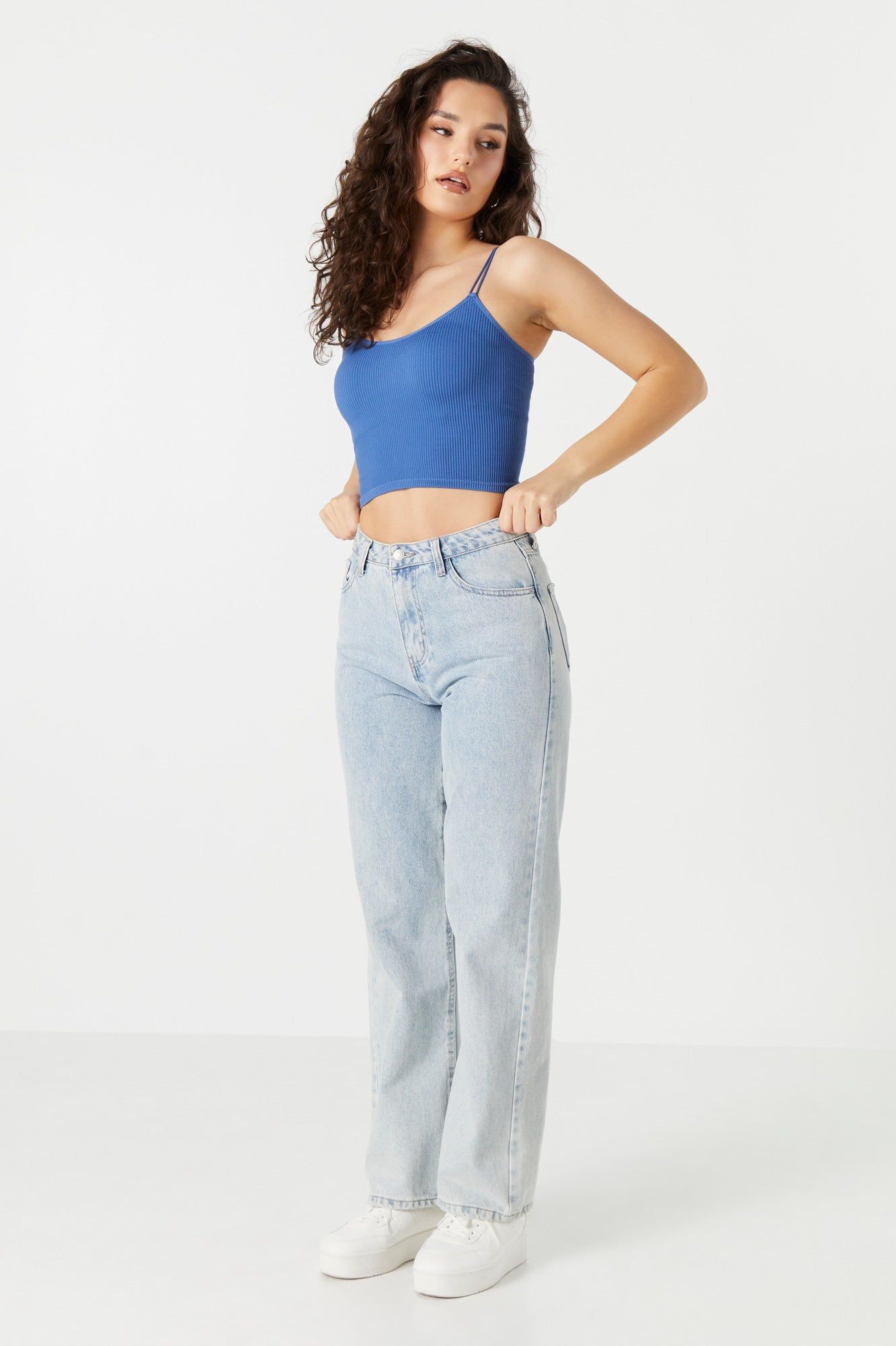 Ribbed Double Strap Skimmer Tank sold by Urban Planet product image thumbnail 6