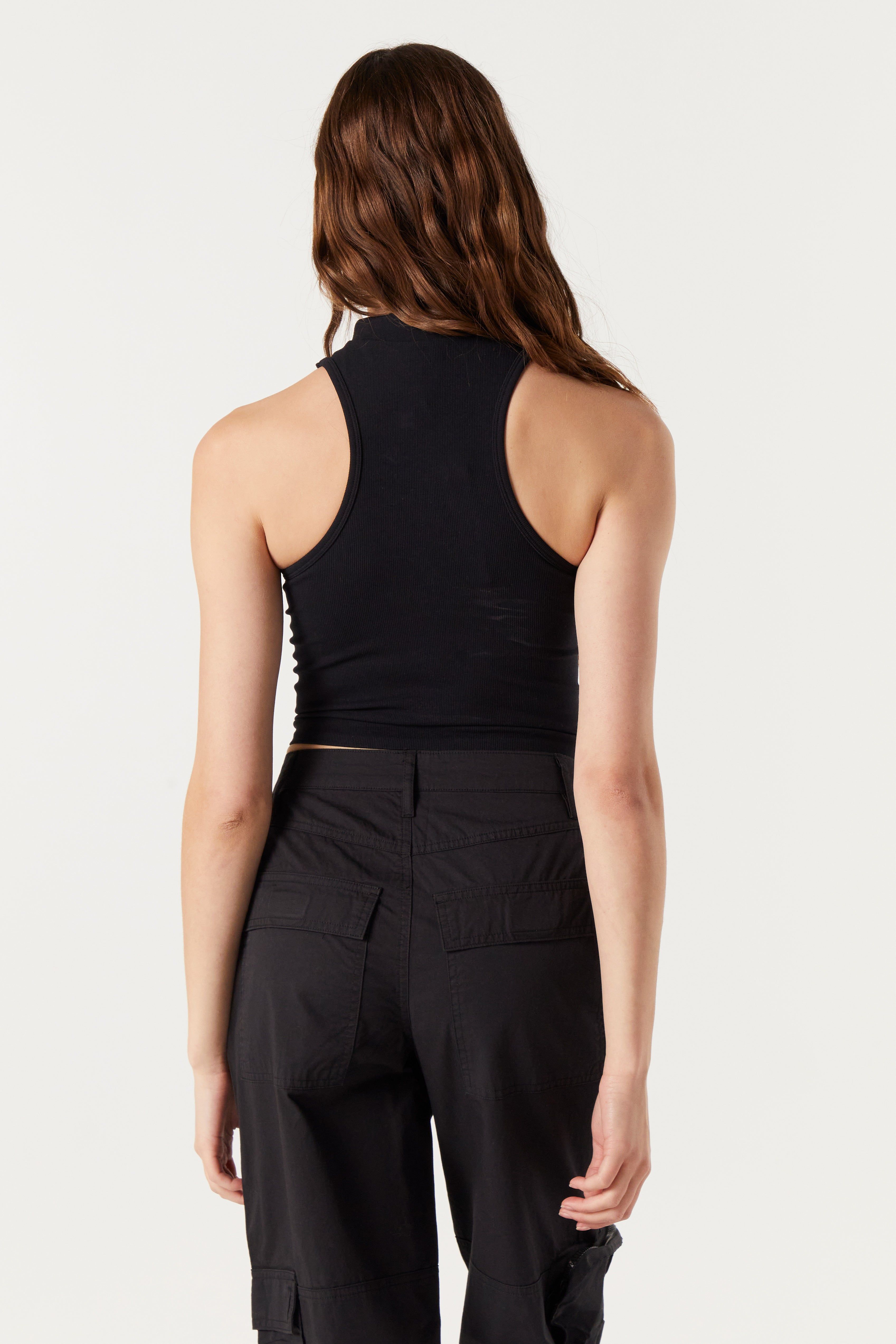 Ribbed Mock Neck Tank sold by Urban Planet product image thumbnail 5