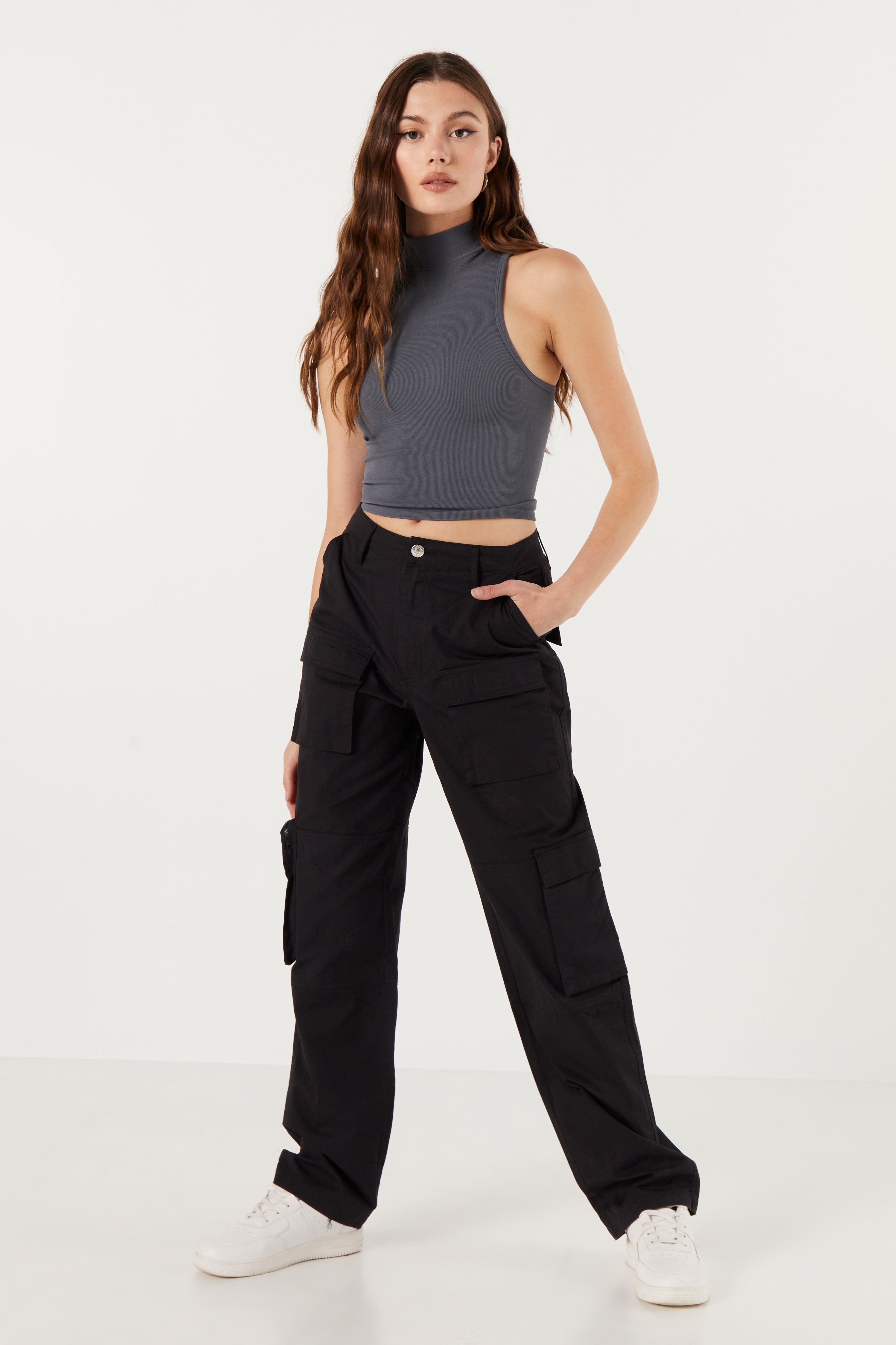 Ribbed Mock Neck Tank sold by Urban Planet product image thumbnail 3