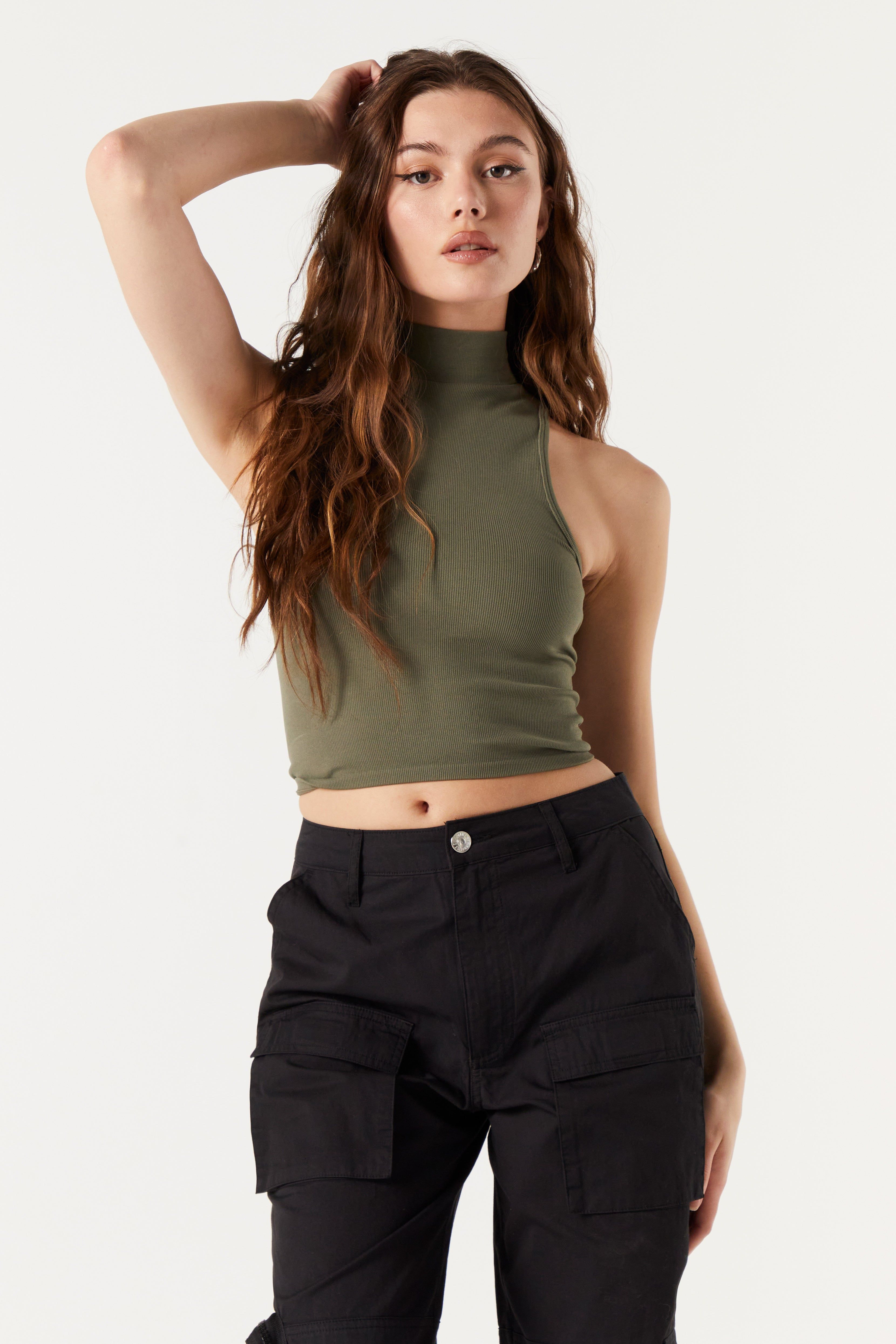 Ribbed Mock Neck Tank sold by Urban Planet product image thumbnail 13