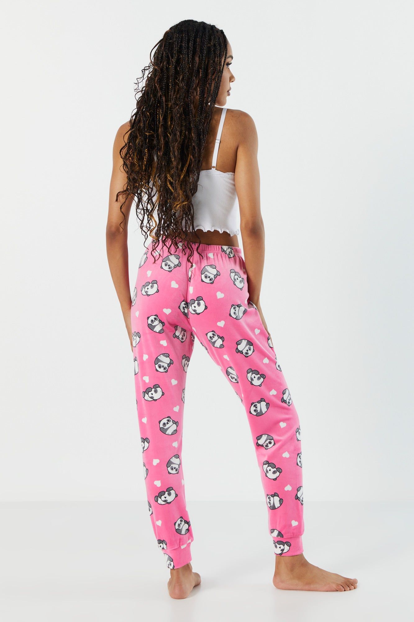 Jogger de pyjama en velours avec motif de panda sold by Urban Planet product image thumbnail 3