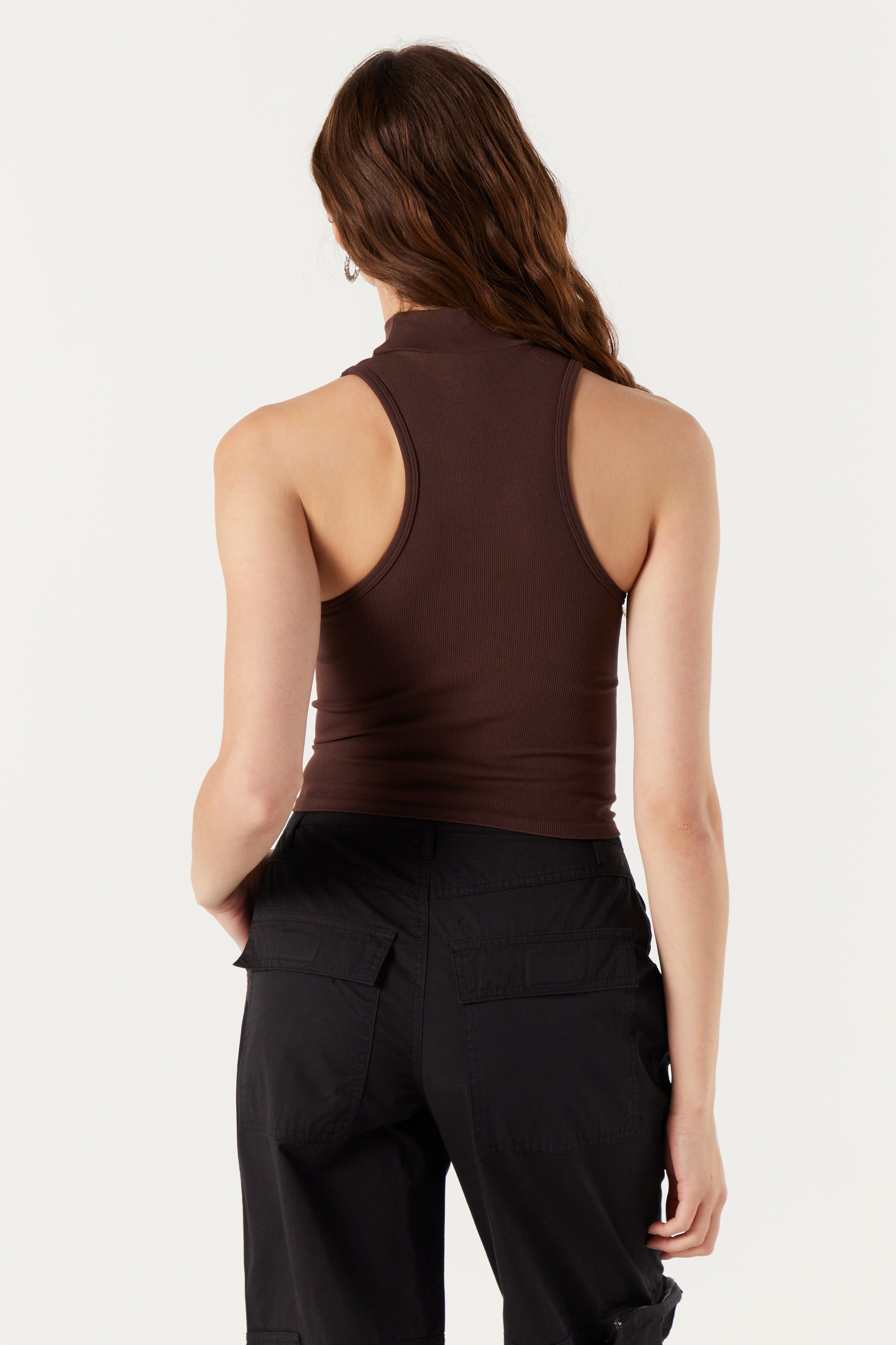 Ribbed Mock Neck Tank sold by Urban Planet product image thumbnail 11