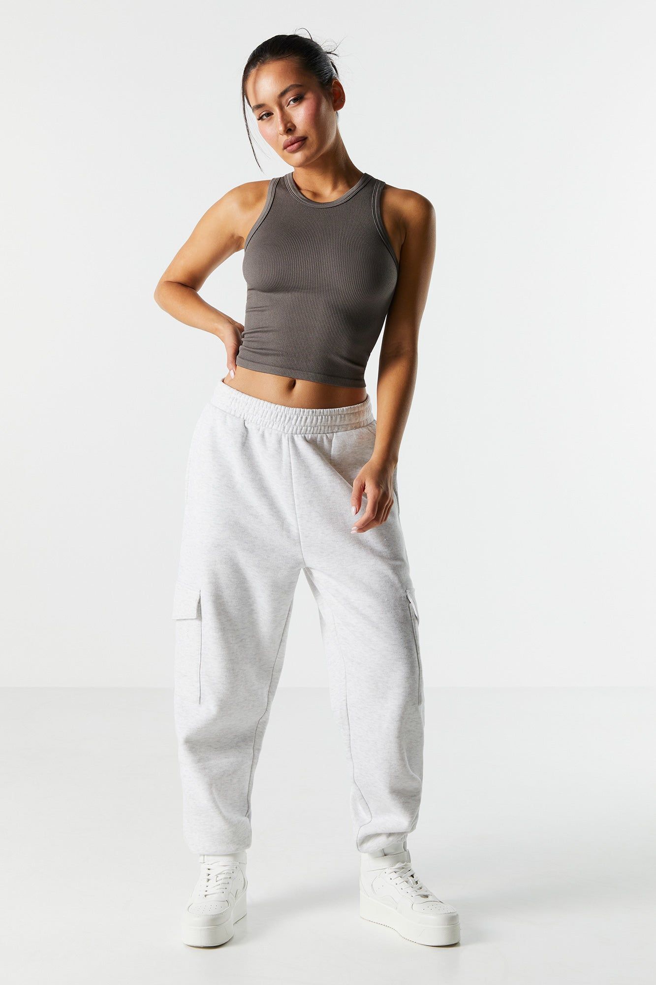 Seamless Ribbed Round Neck Tank sold by Urban Planet product image thumbnail 9