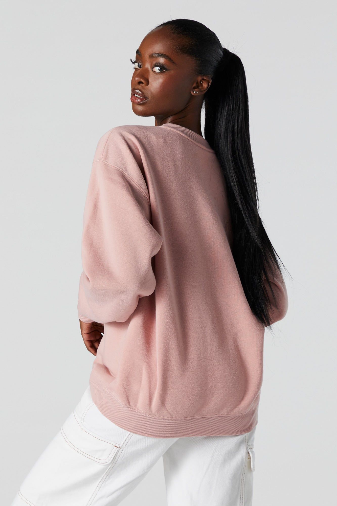Pink Hello Kitty Graphic Fleece Sweatshirt sold by Urban Planet product image thumbnail 3