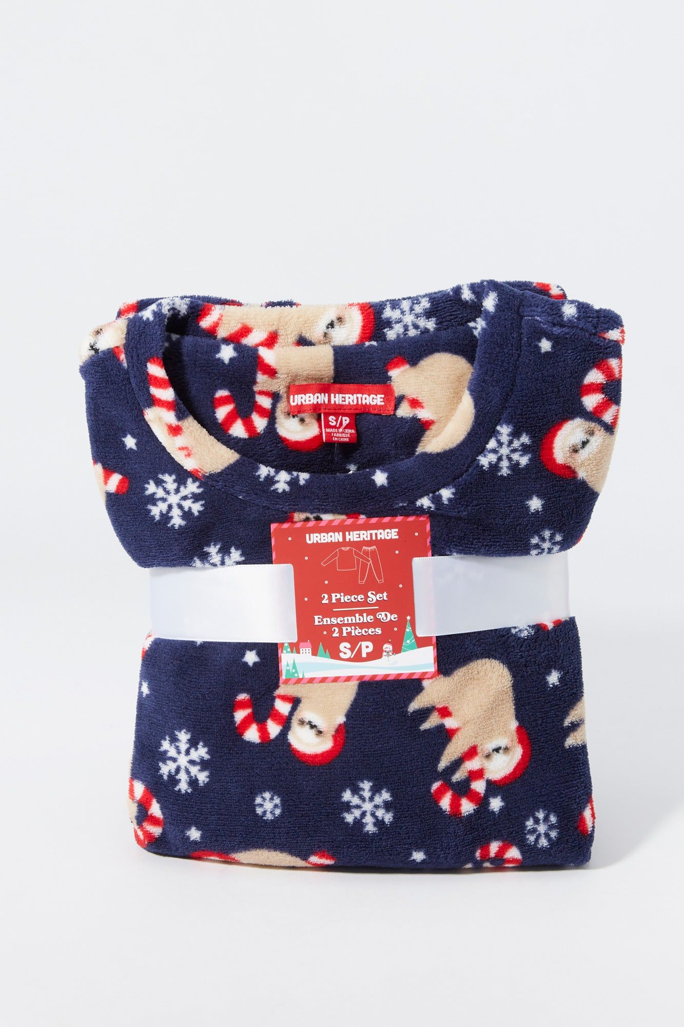 Plush Sloth 2 Piece Holiday Pajama Set sold by Urban Planet product image thumbnail 2
