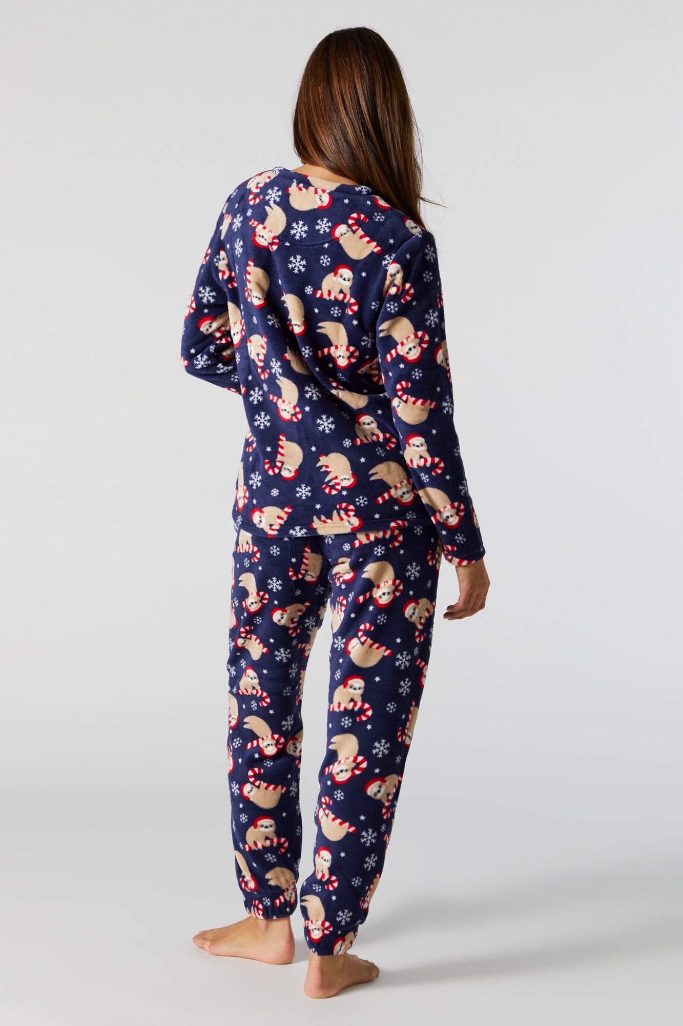 Plush Sloth 2 Piece Holiday Pajama Set sold by Urban Planet product image thumbnail 5