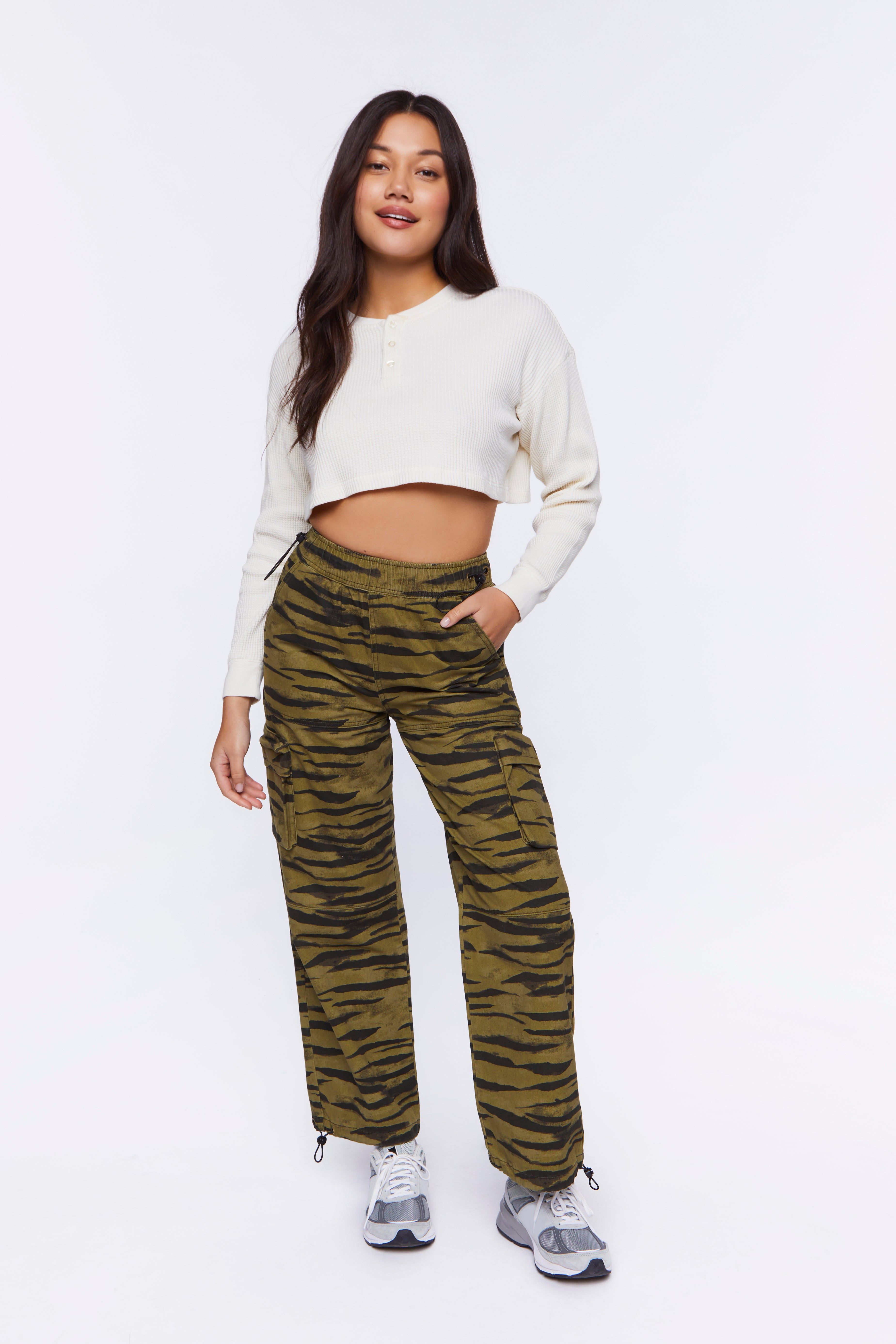 Zebra Print Toggle Drawstring Jogger sold by Urban Planet