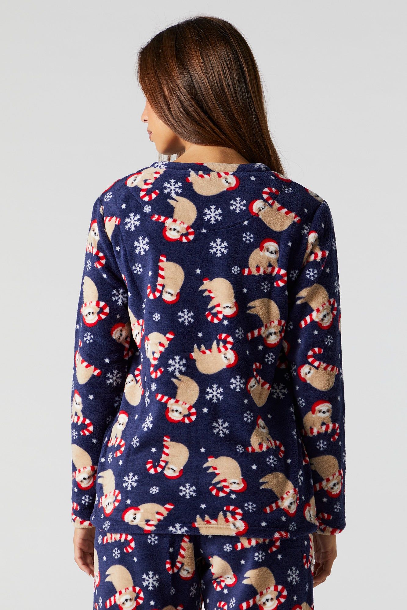 Plush Sloth 2 Piece Holiday Pajama Set sold by Urban Planet product image thumbnail 3