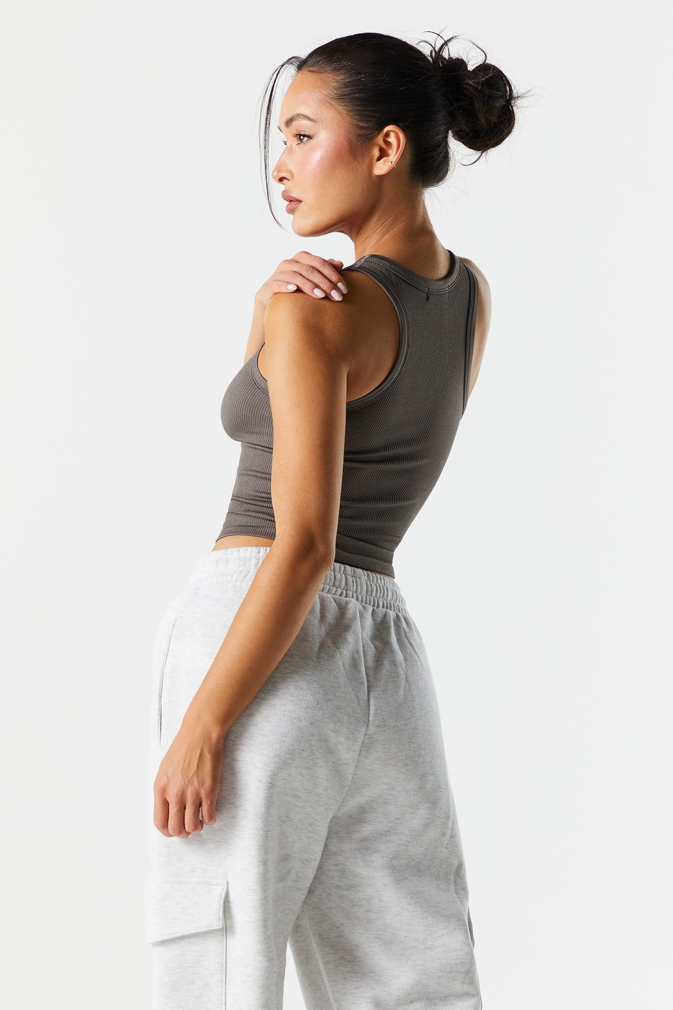 Seamless Ribbed Round Neck Tank sold by Urban Planet product image thumbnail 8