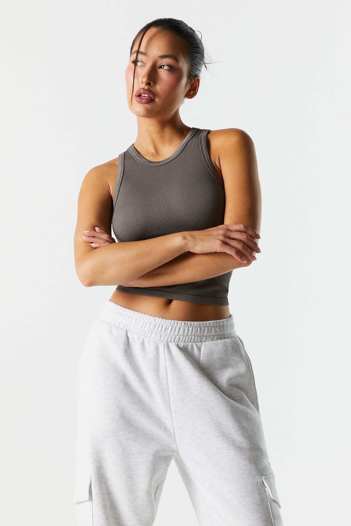 Seamless Ribbed Round Neck Tank sold by Urban Planet product image thumbnail 7