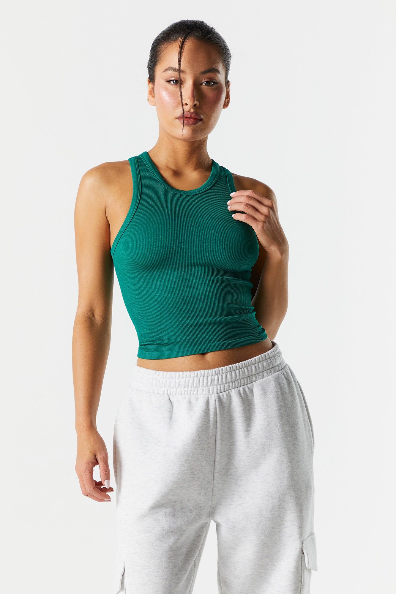 Seamless Ribbed Round Neck Tank sold by Urban Planet