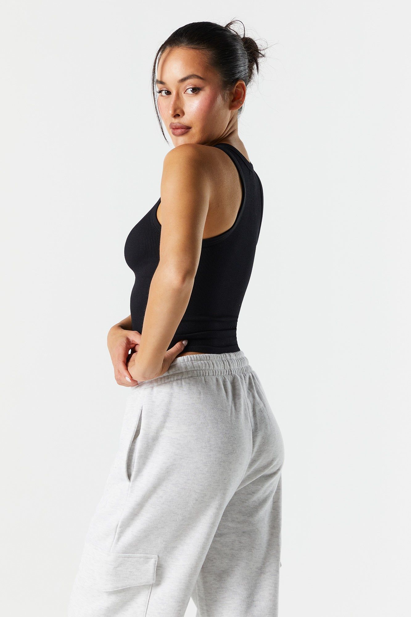 Seamless Ribbed Round Neck Tank sold by Urban Planet product image thumbnail 5