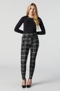 Plaid Print High Rise Zipper Pocket Legging sold by Urban Planet
