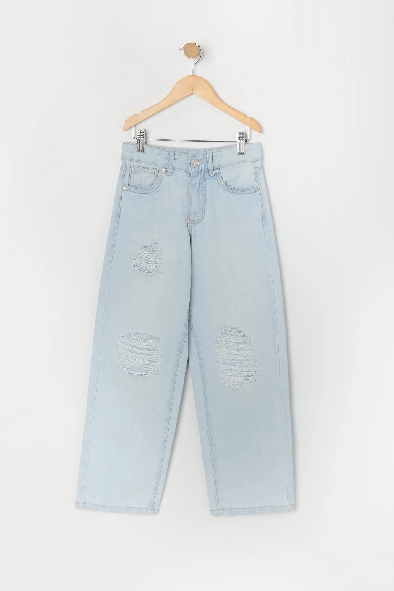 Girls Distressed Wide Leg Jean sold by Urban Planet