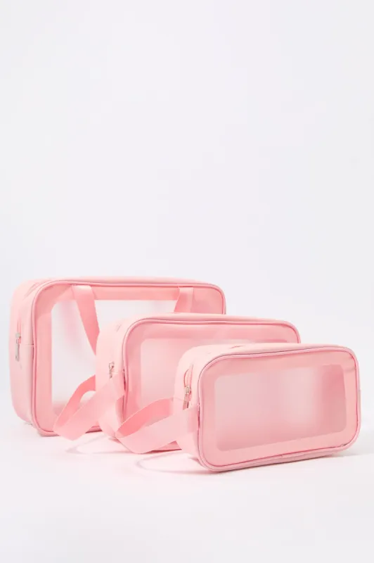 Trousse de maquillage transparente (3 unités) sold by Urban Planet