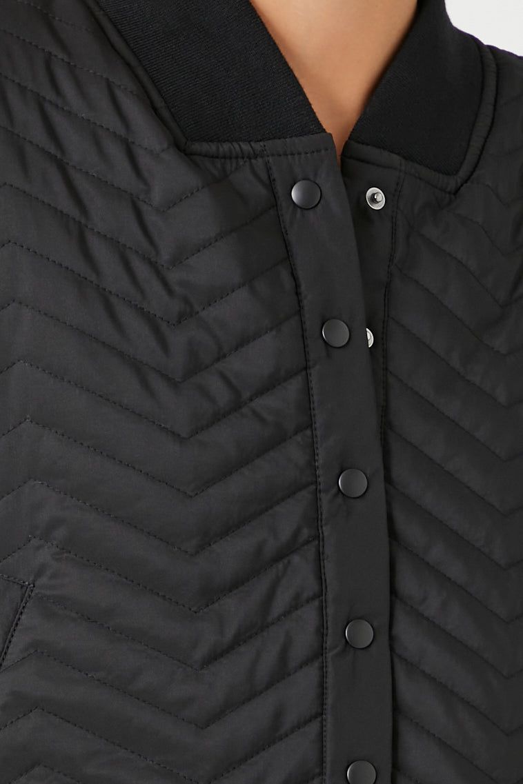 Active Chevron Quilted Bomber Jacket sold by Urban Planet product image thumbnail 5