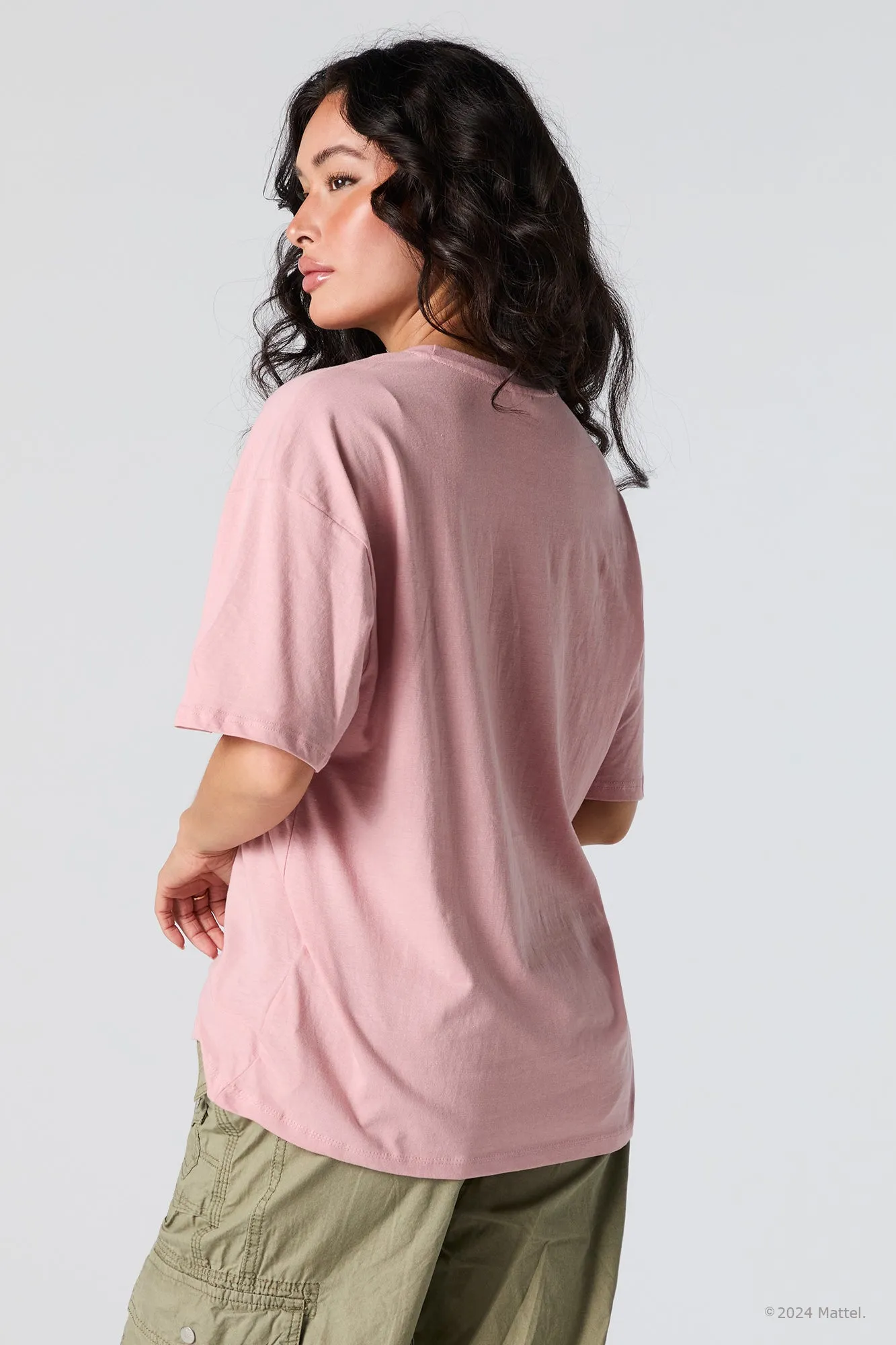 Barbie™ Heart Bow Graphic Boyfriend T-Shirt sold by Urban Planet product image thumbnail 3