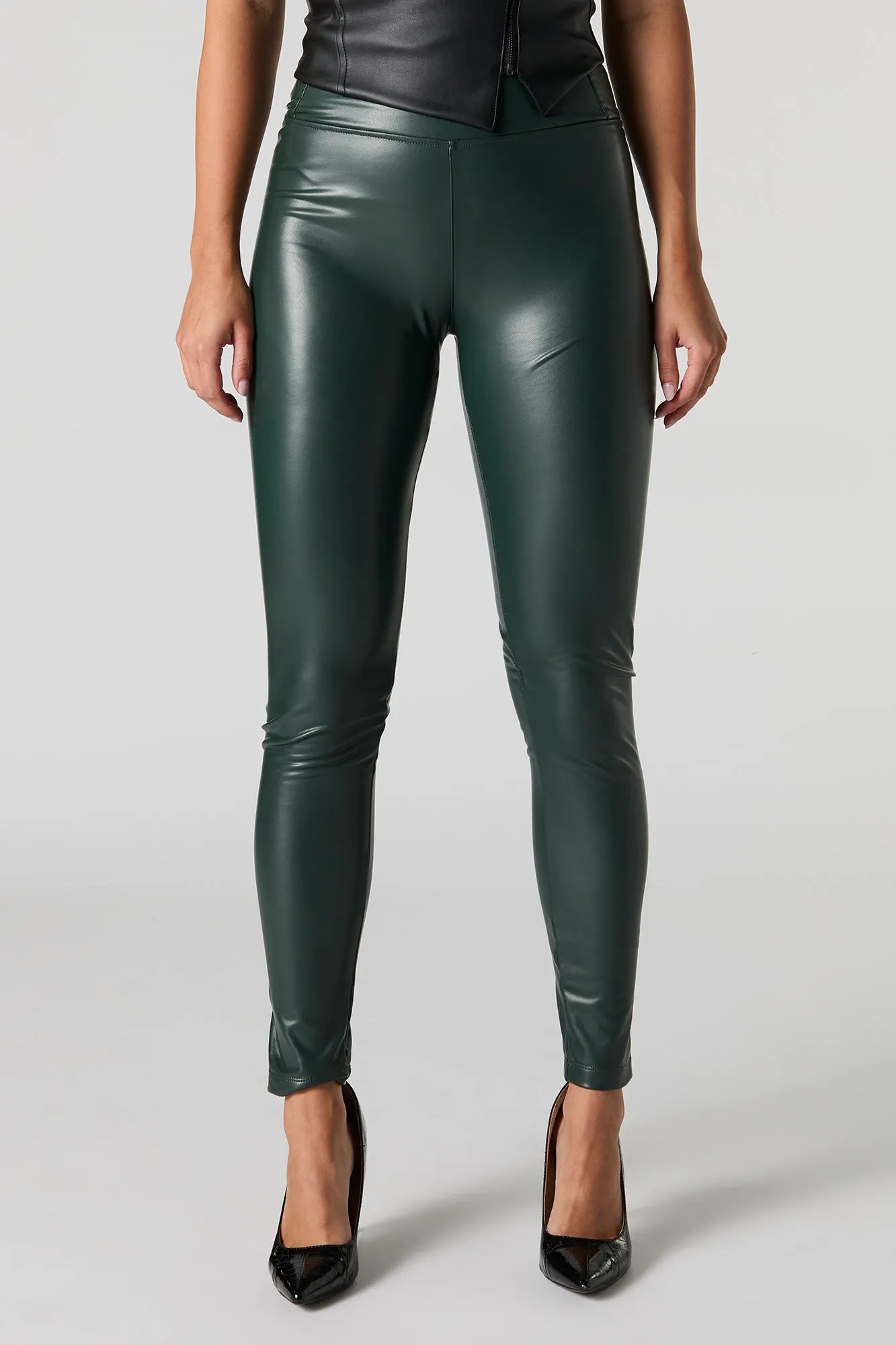 Faux Leather High Rise Legging sold by Urban Planet product image thumbnail 2