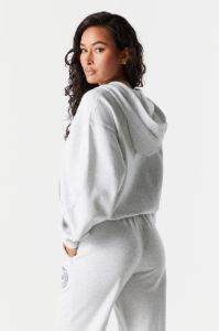 84 Embroidered Zip Up Varsity Hoodie sold by Urban Planet