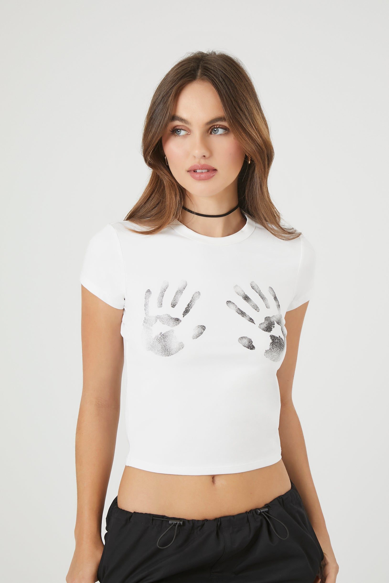 Petit t-shirt à imprimé de main sold by Urban Planet