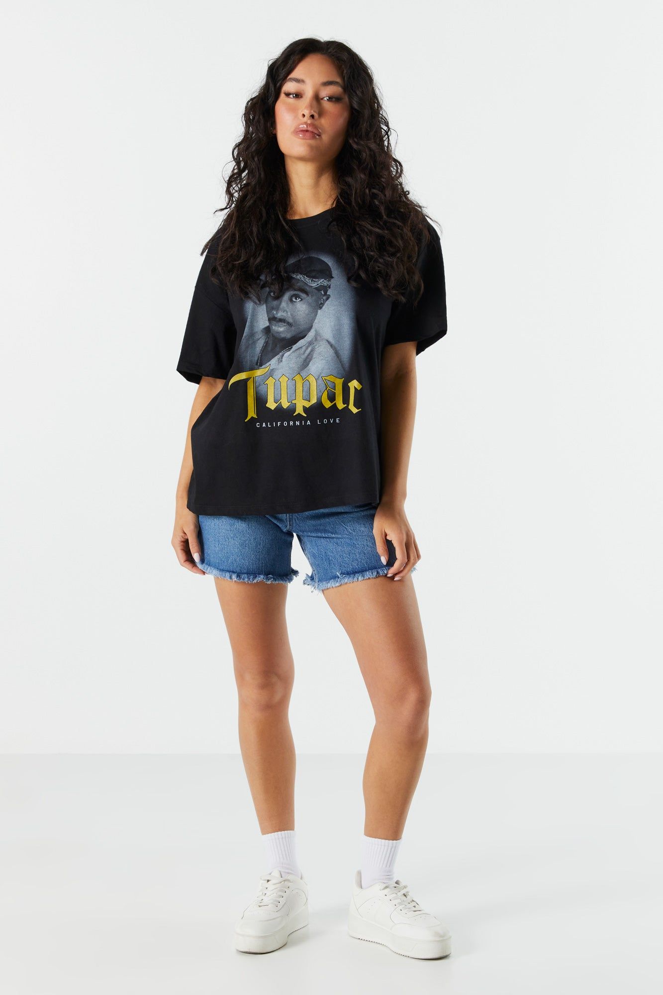 T-Shirt De Coupe Garçonne À Imprimé Tupac sold by Urban Planet product image thumbnail 3