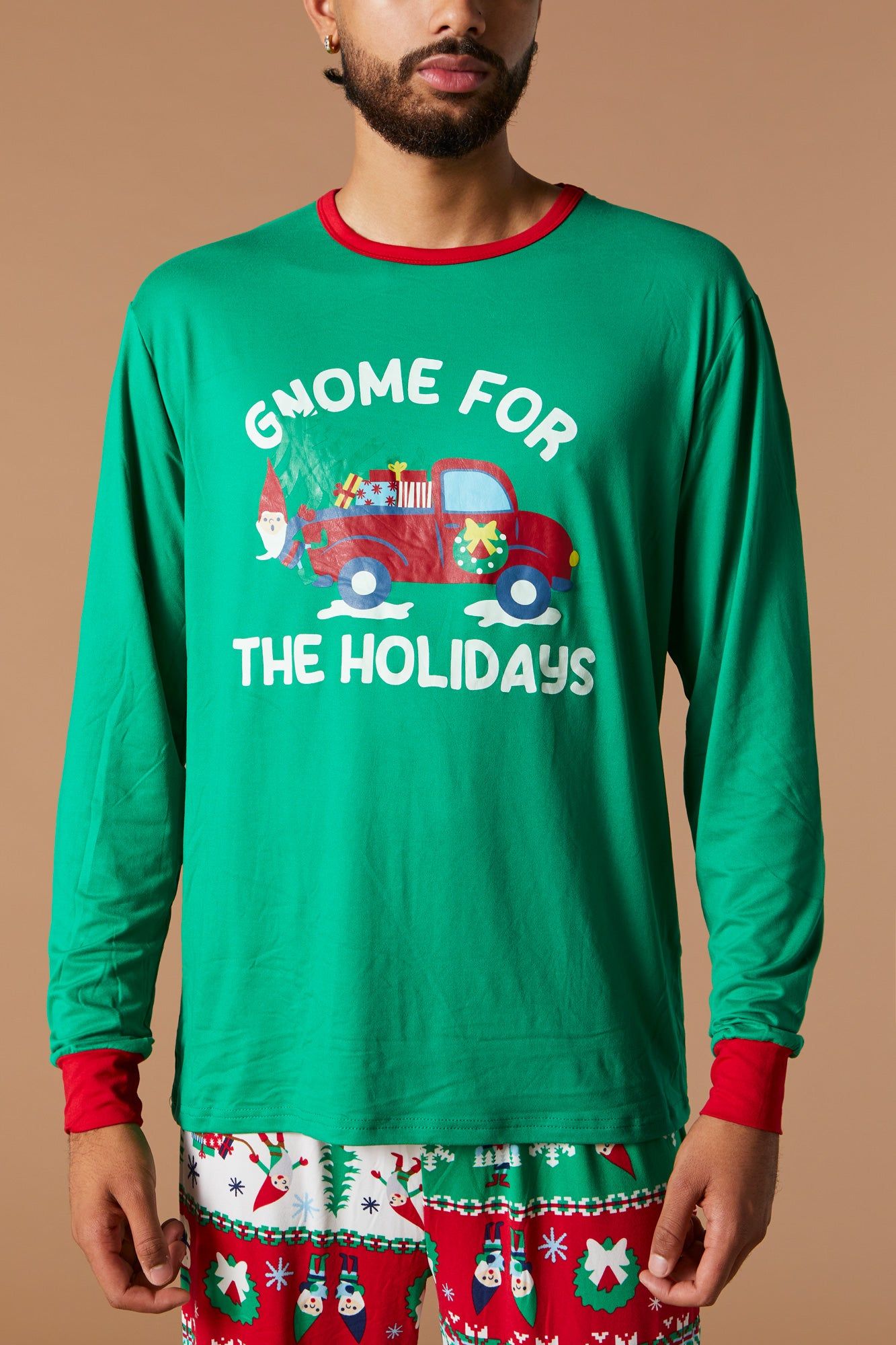 Ensemble pyjama Pyjamas de famille à imprimé Gnome de Noël sold by Urban Planet product image thumbnail 6