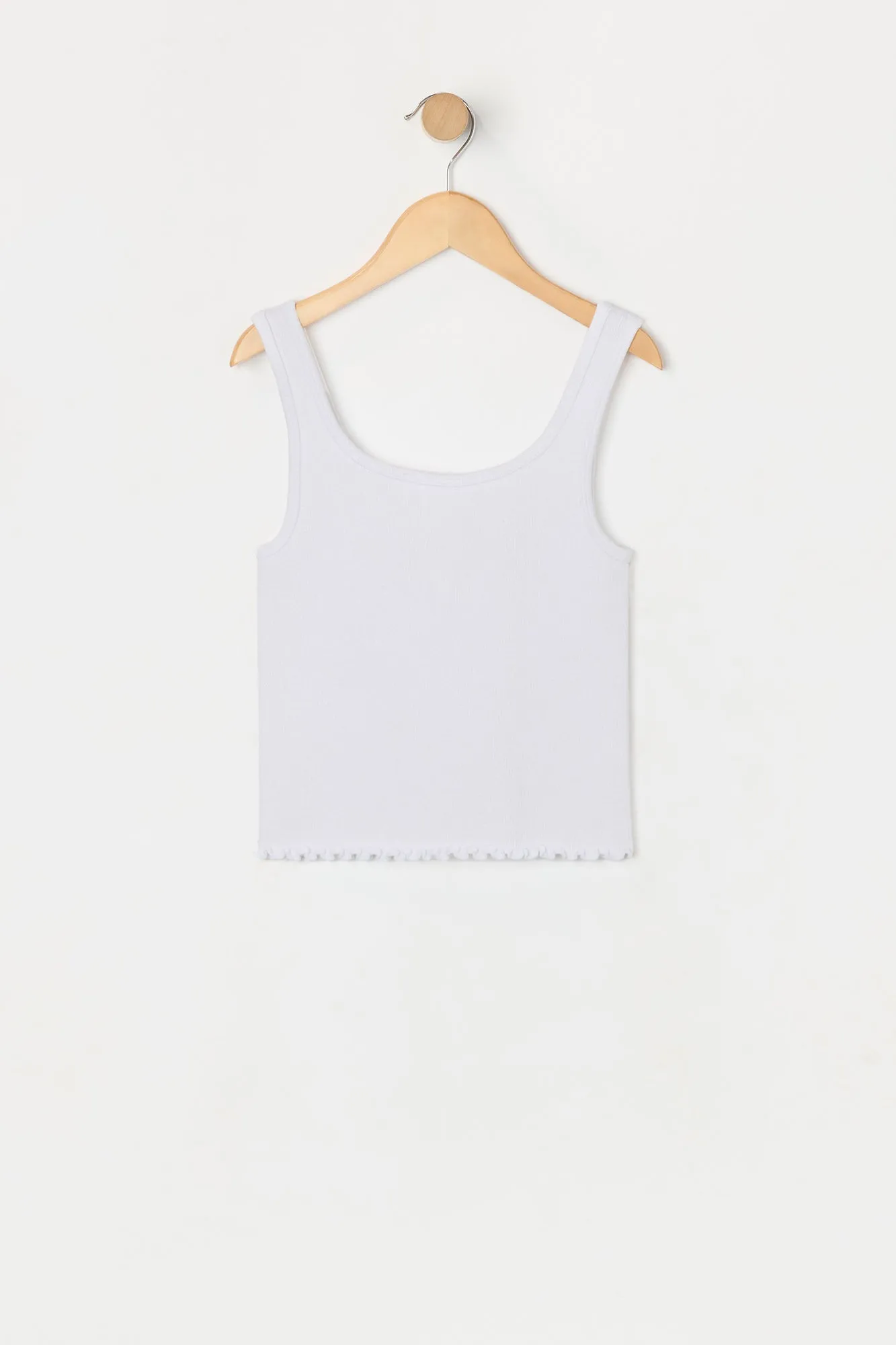 Débardeur côtelé sans couture avec ourlet volanté pour fille sold by Urban Planet product image thumbnail 4