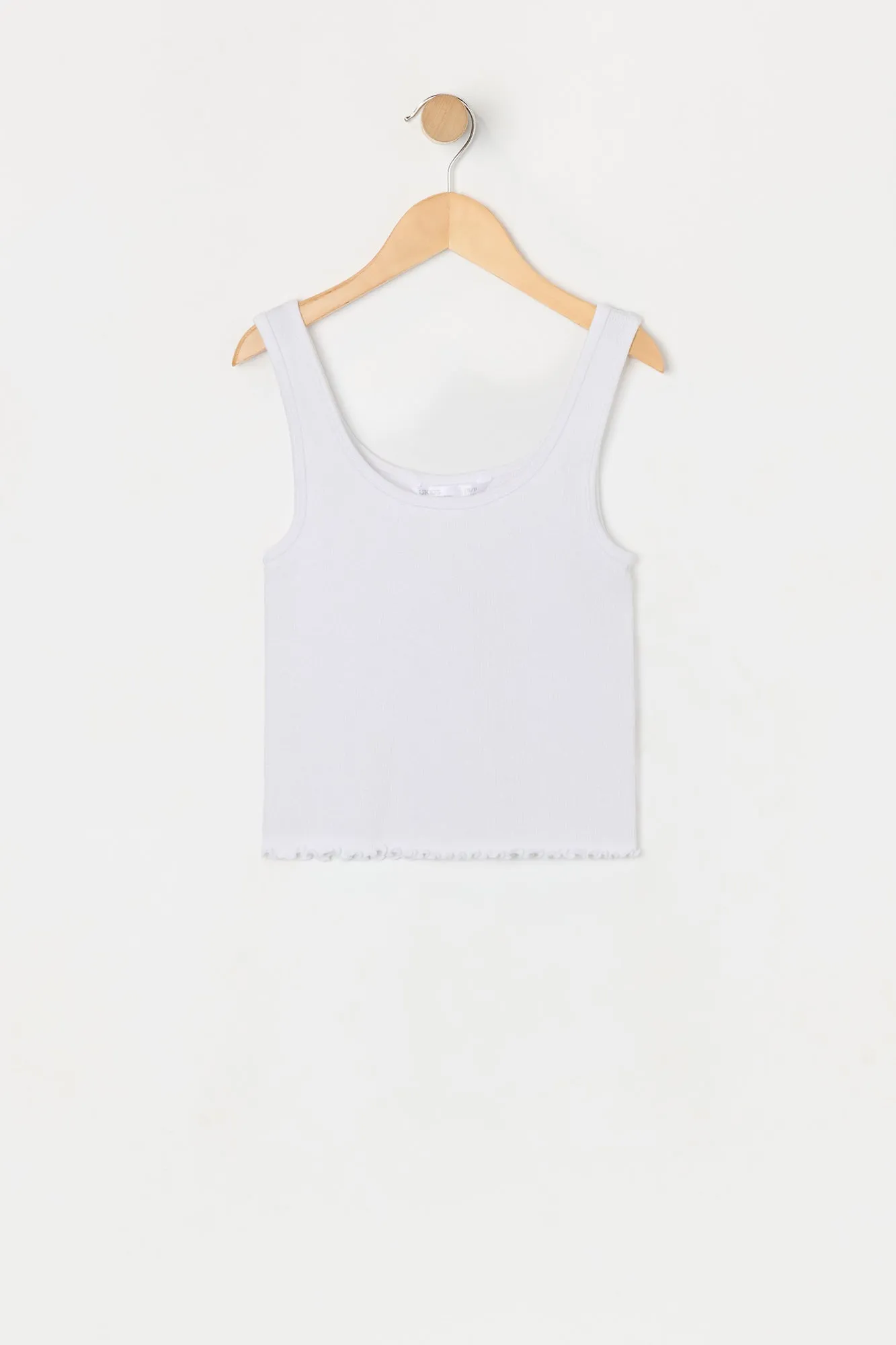Débardeur côtelé sans couture avec ourlet volanté pour fille sold by Urban Planet product image thumbnail 3