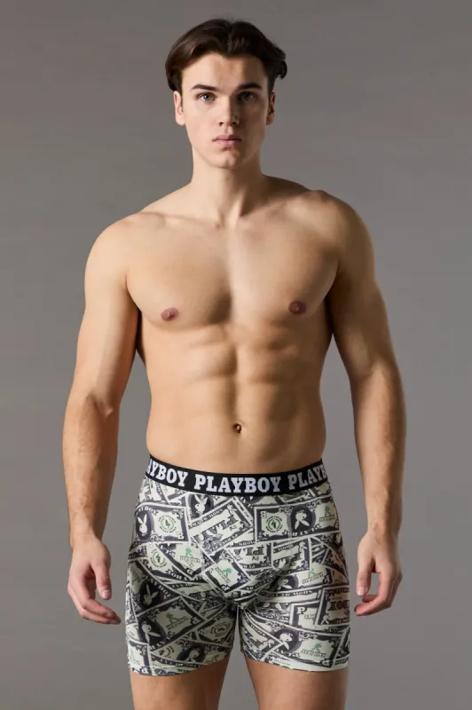 Caleçon à imprimé Playboy Money (Paquet de 2) sold by Urban Planet