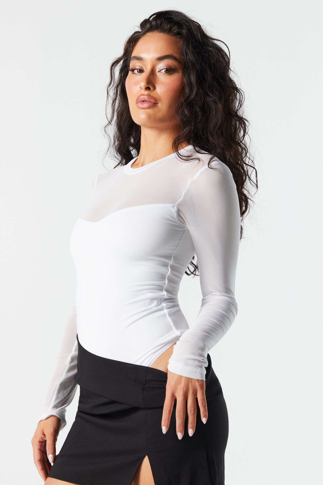 Maillot profilé en filet avec décolleté en coeur sold by Urban Planet product image thumbnail 2