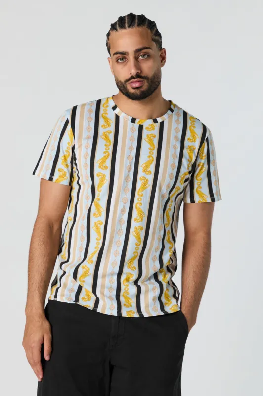 Filigree Print T-Shirt sold by Urban Planet